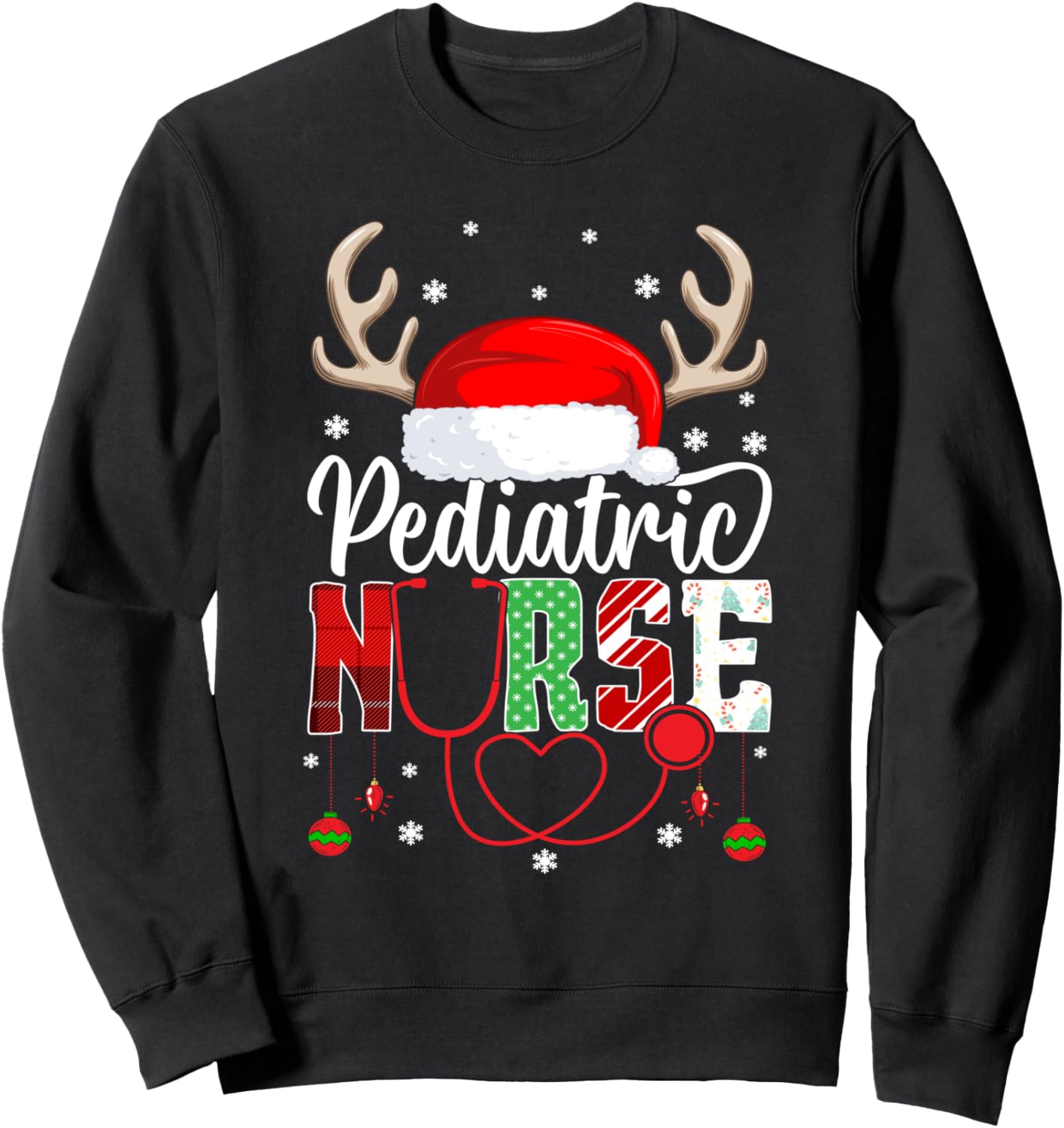 Merry Christmas Nurse Pediatric Nurse Christmas Nursing Sweatshirt