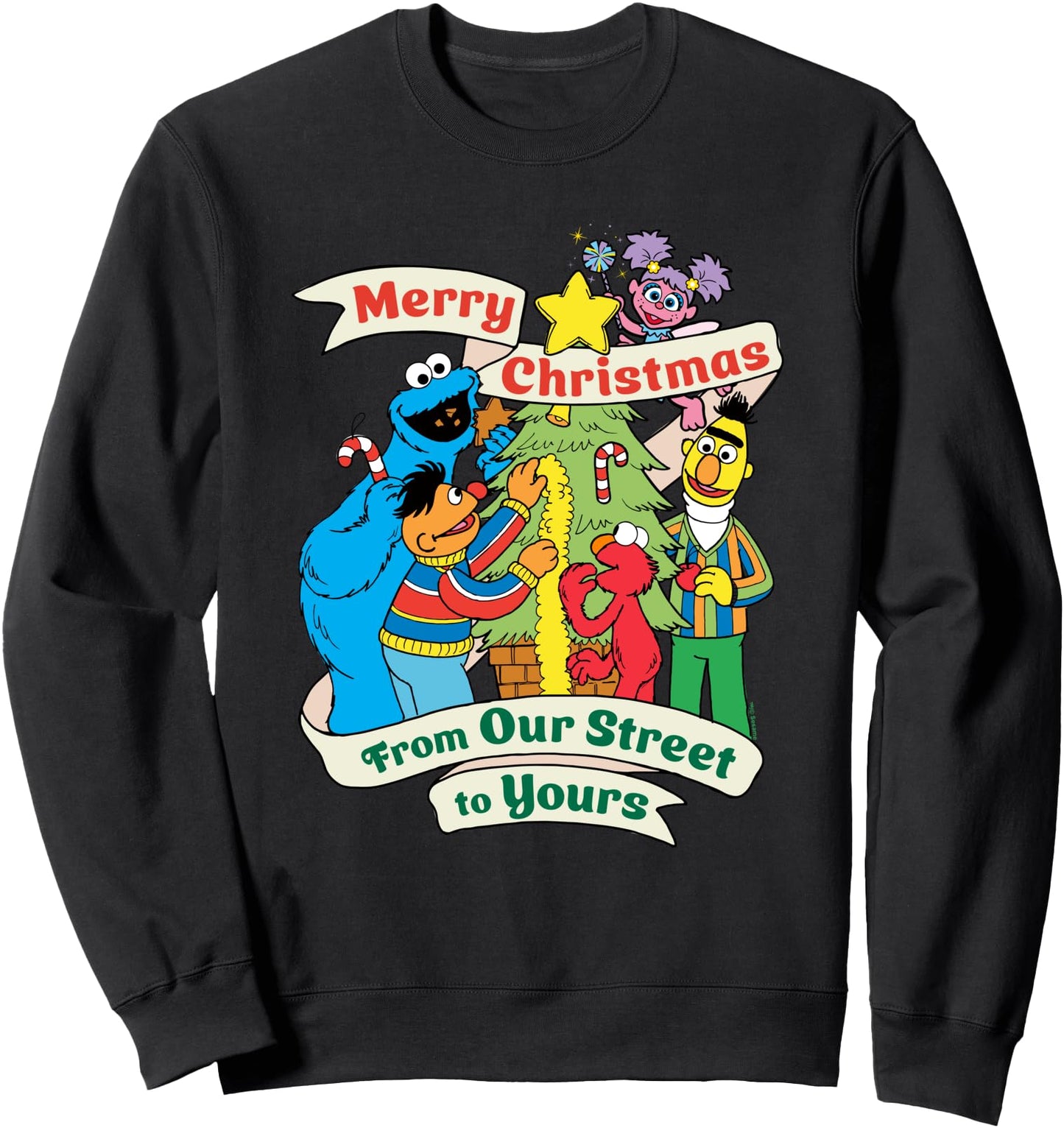Sesame Street Vintage Merry Christmas Sweatshirt