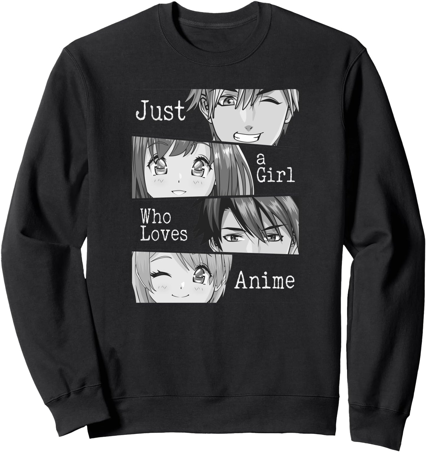 Just A Girl Who Loves Anime Funny Japanese Anime for Girls Sweatshirt