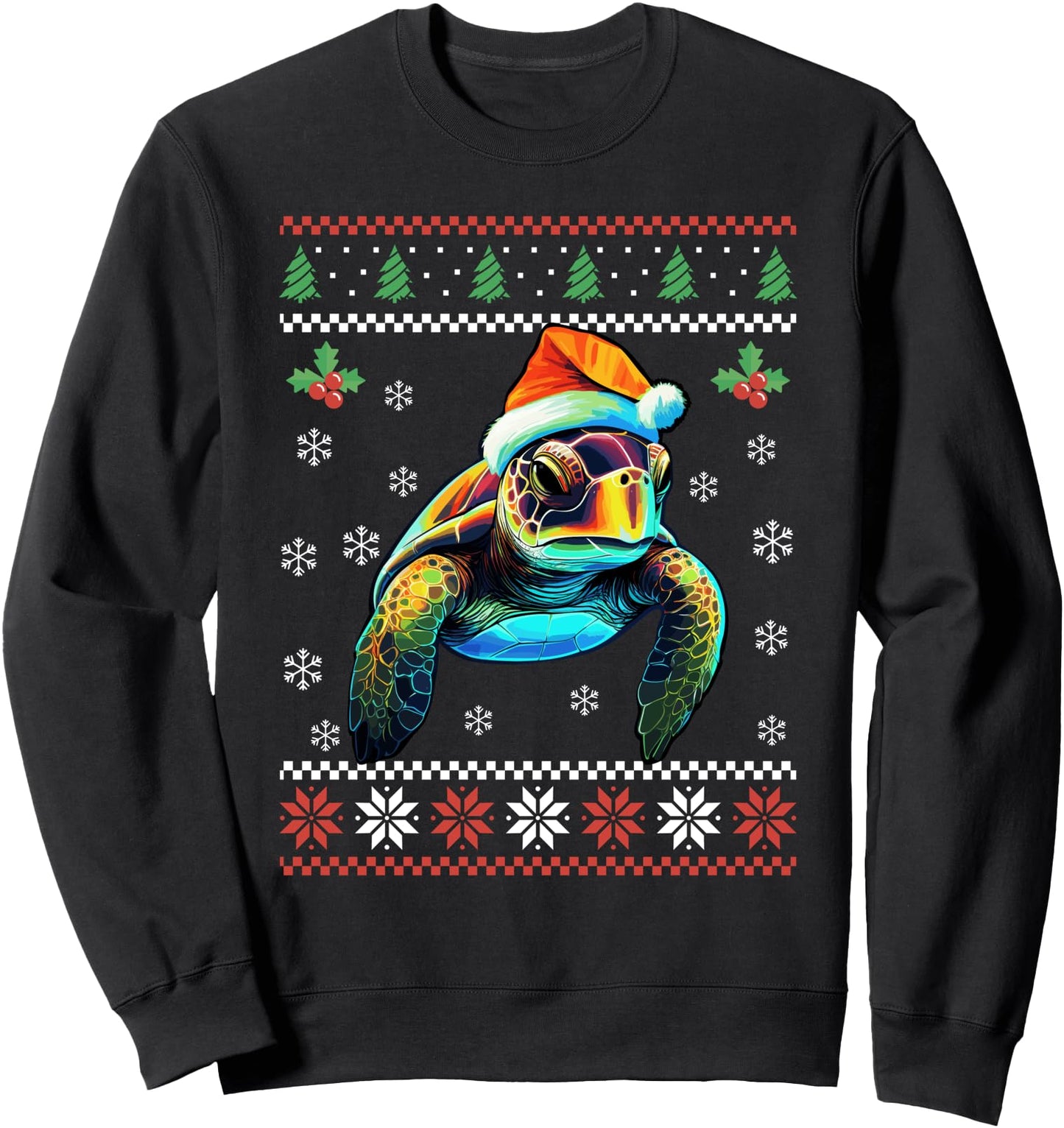 Sea Turtle Ugly Christmas Sweater Xmas For Adults Sweatshirt