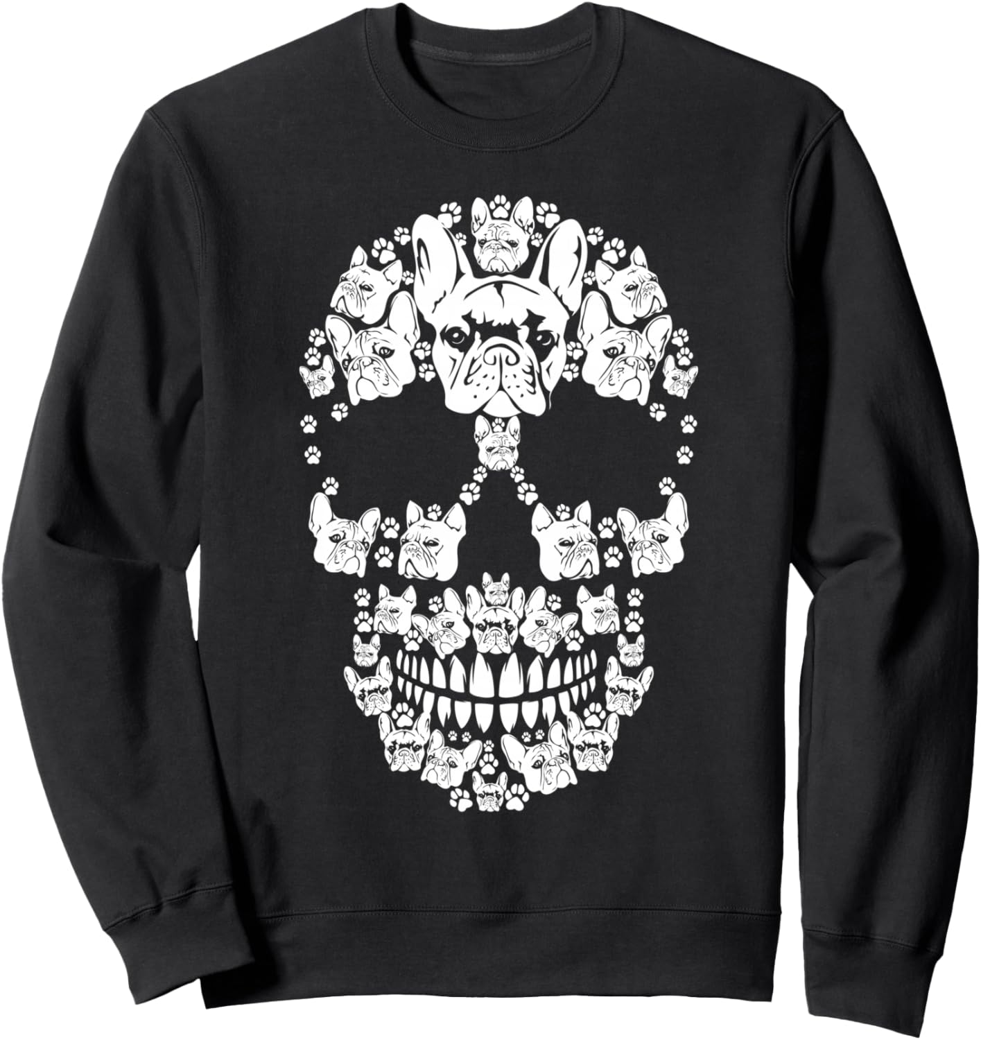 Skull French Bulldog Skeleton Halloween Costume Scary Sweatshirt