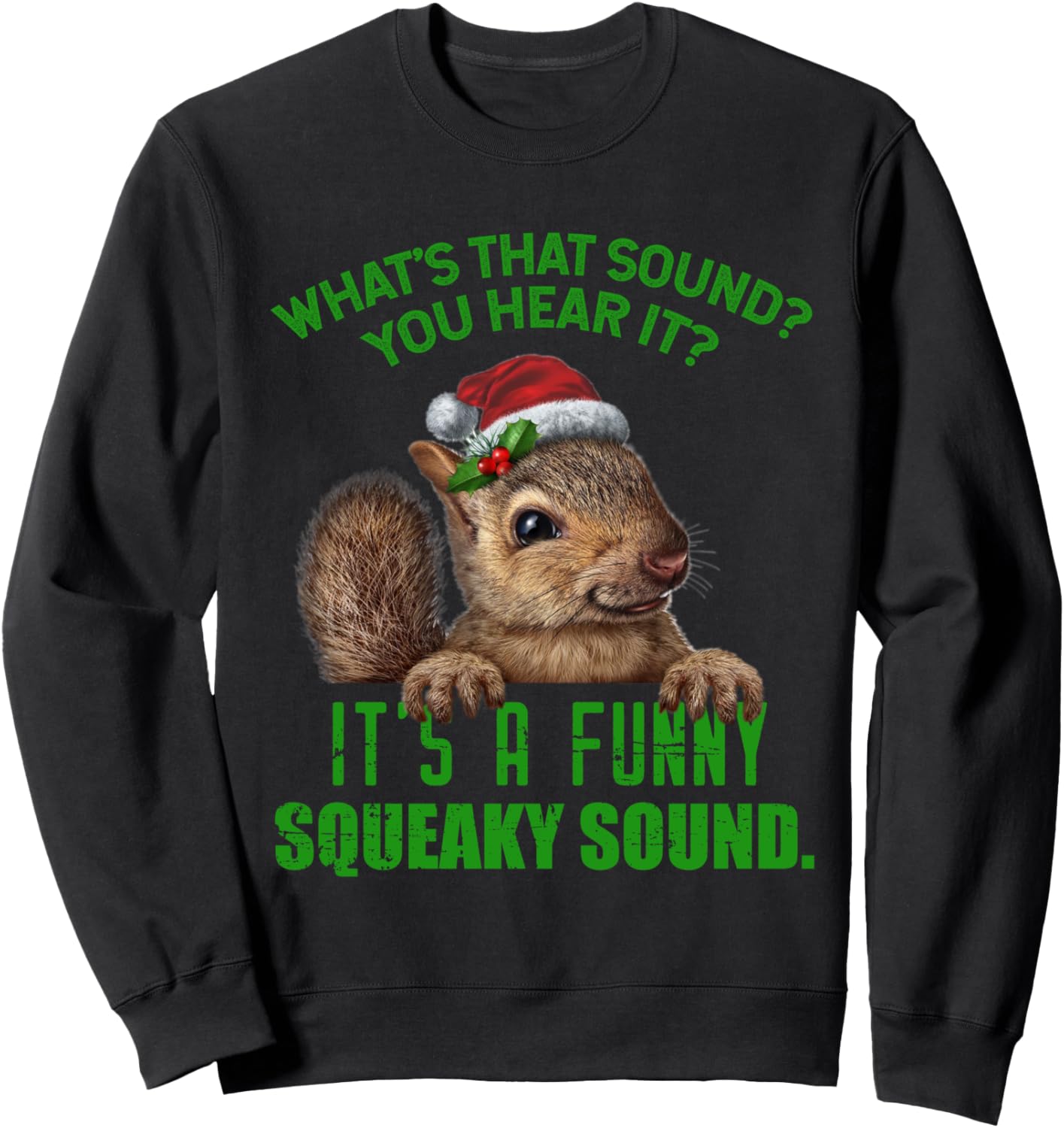 That Sound Funny Squeaky Sound Christmas Squirrel Sweatshirt