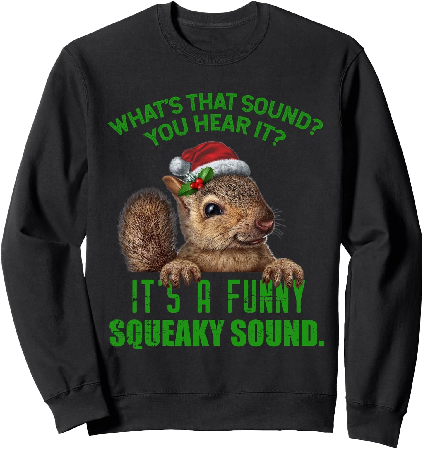 That Sound Funny Squeaky Sound Christmas Squirrel Sweatshirt