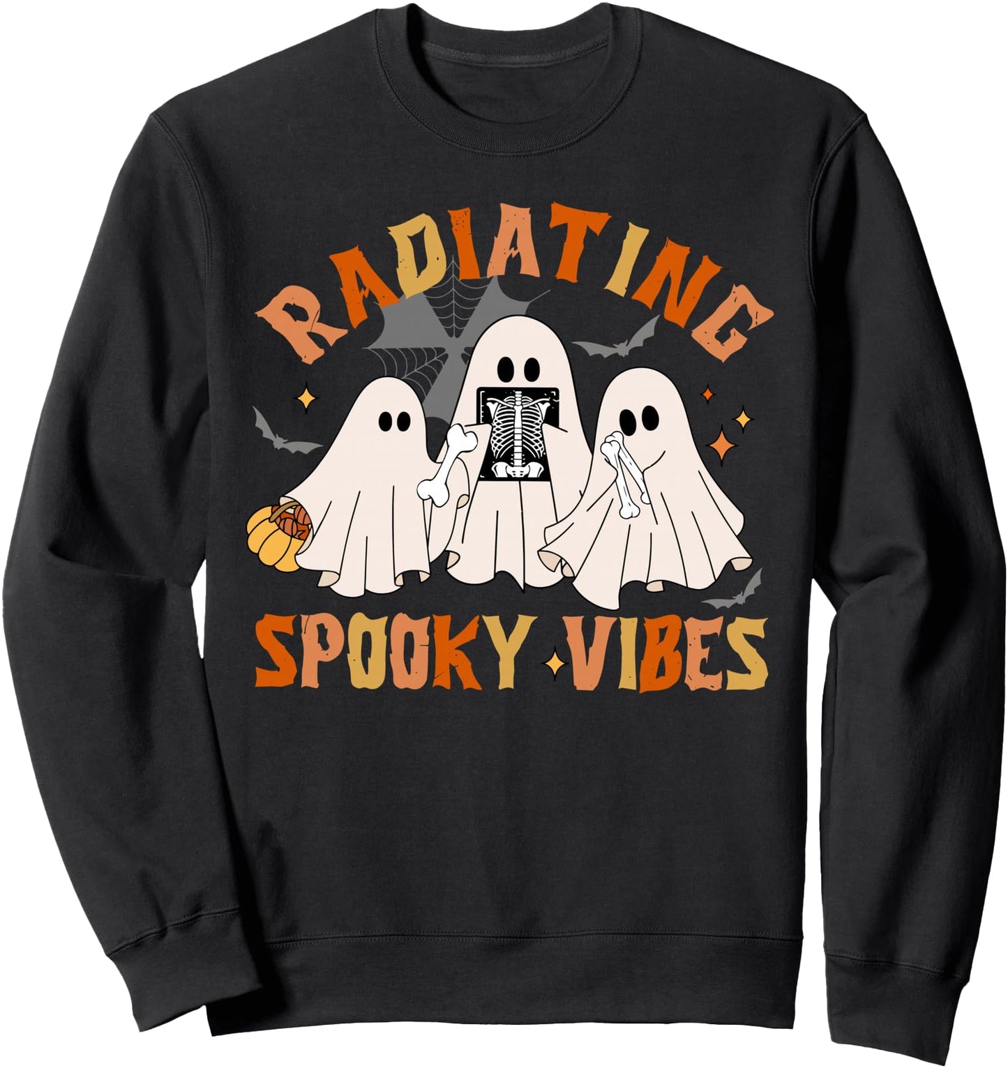 Radiating Spooky Vibes Ghost Halloween X-ray Radiology Tech Sweatshirt