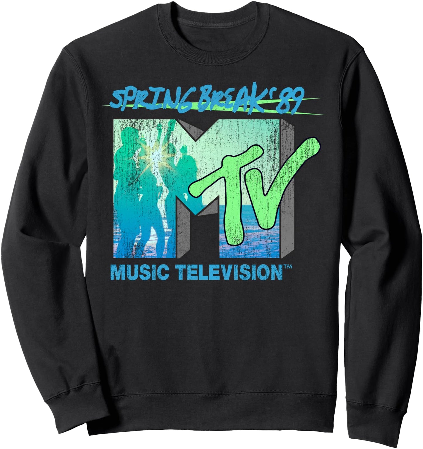 MTV Spring Break 89 Retro Beach Logo Sweatshirt
