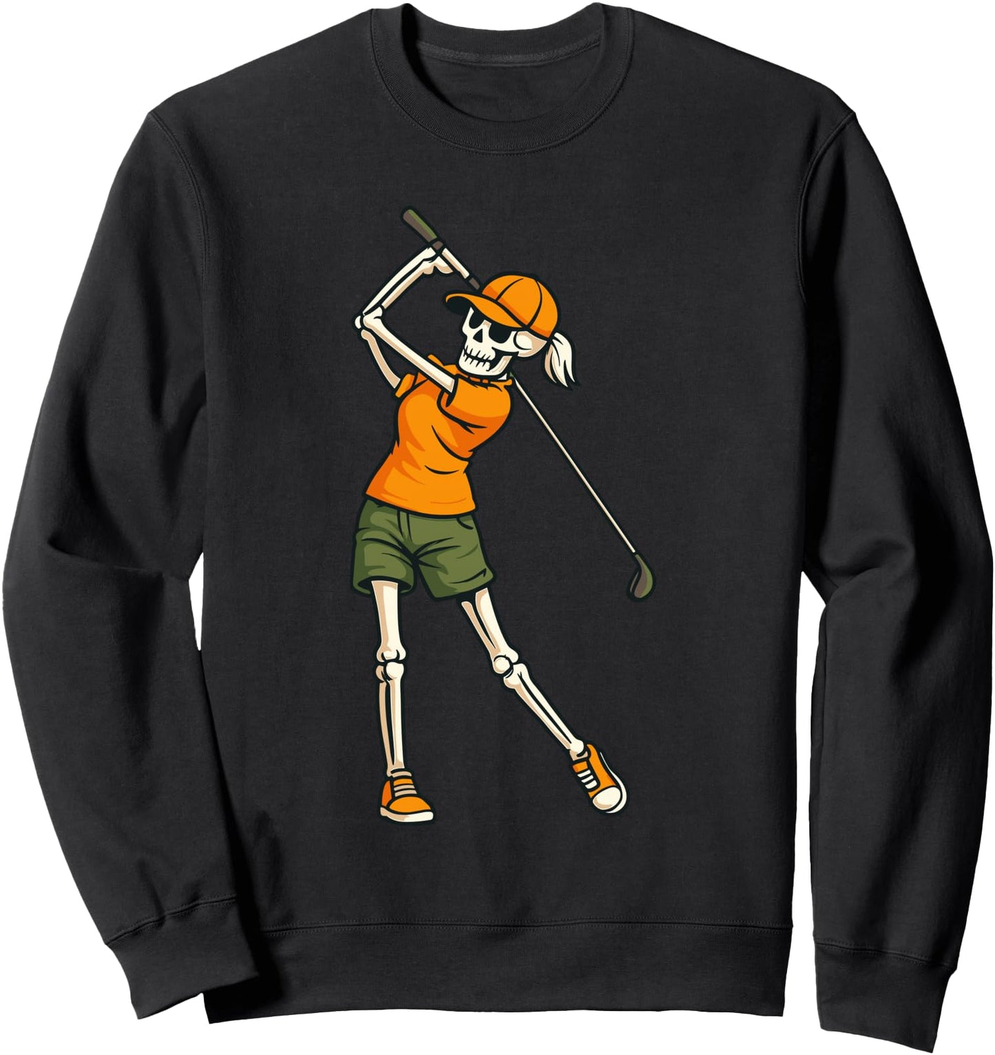 Halloween Skeleton Golf Costume Women, Spooky Season Golf Sweatshirt