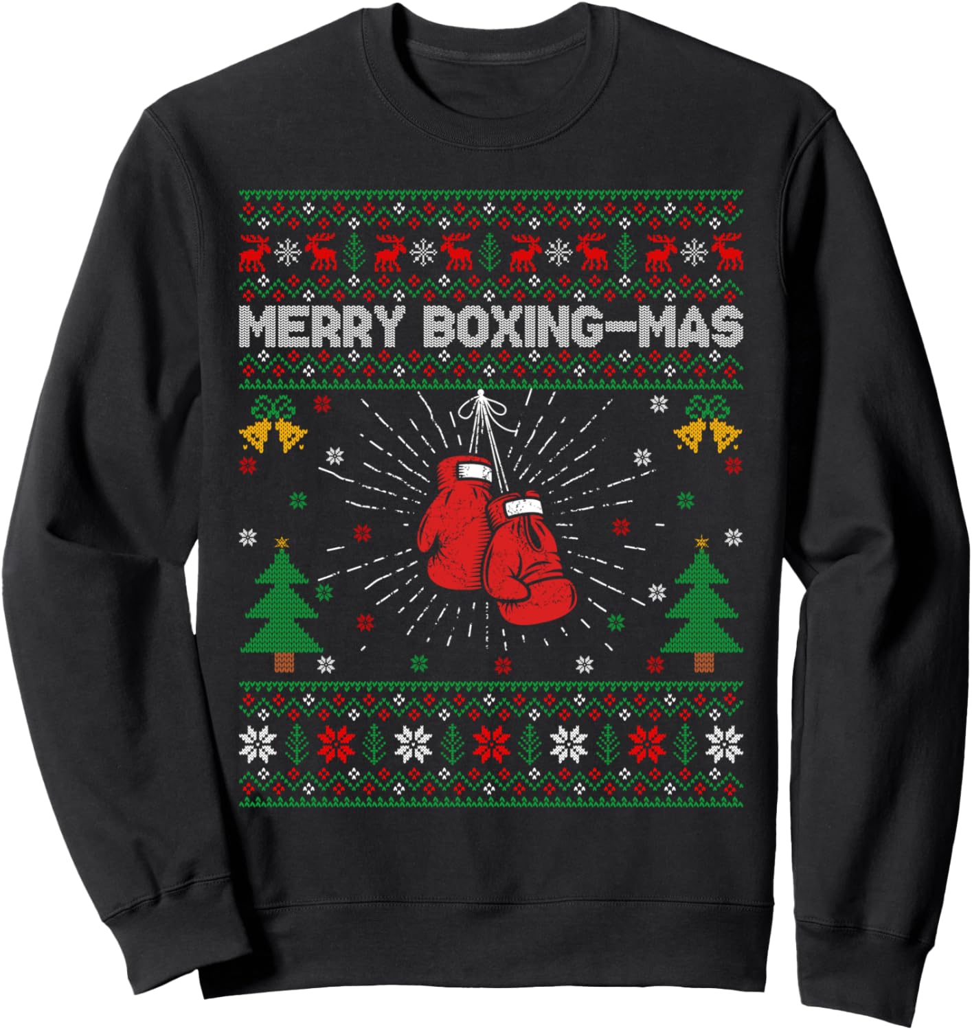 Boxing Ugly Christmas Sweater Style Boxing Xmas Sweatshirt