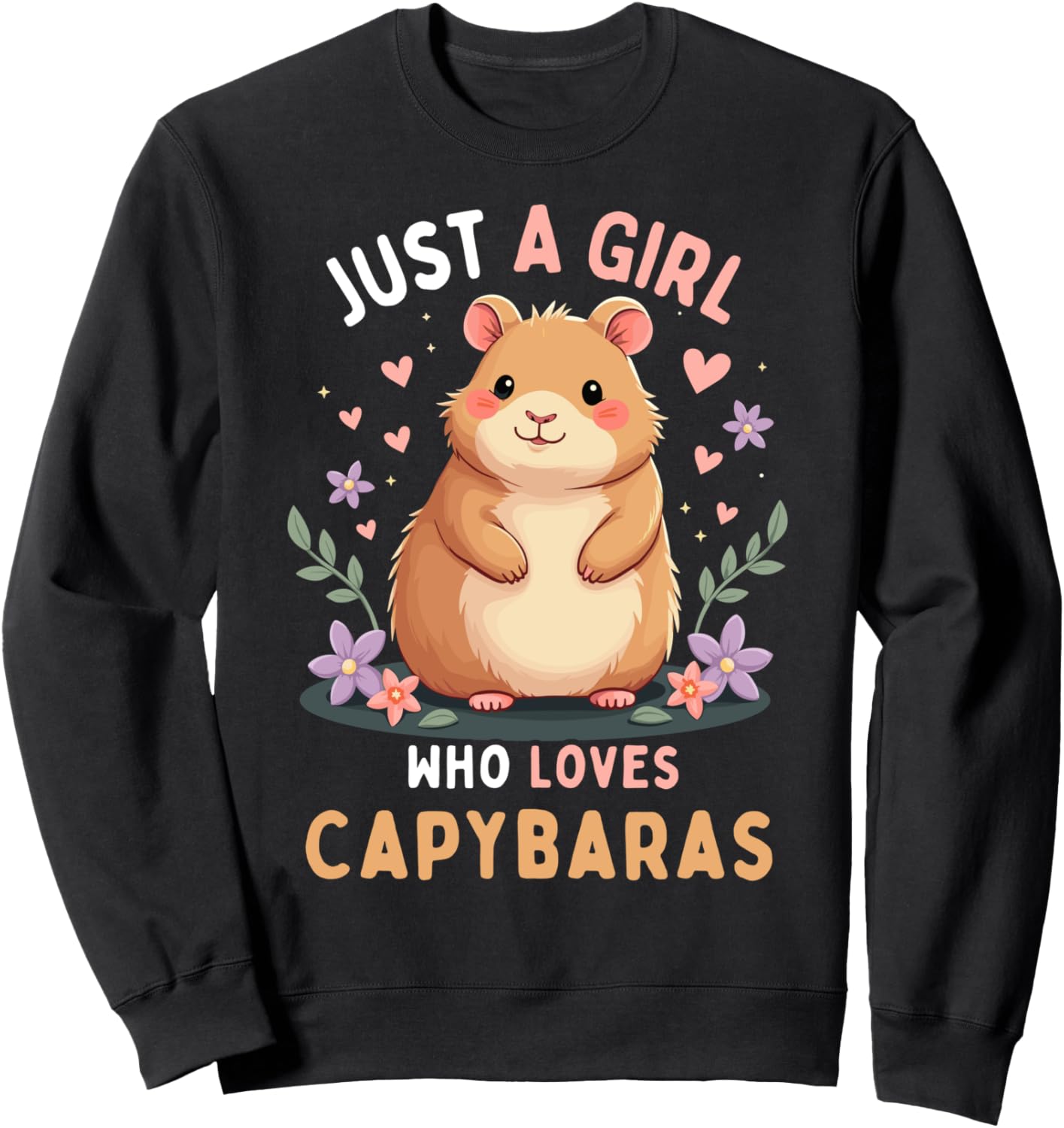 Womens Capybara Shirt Just A Girl Who Loves Capybara Lover Sweatshirt