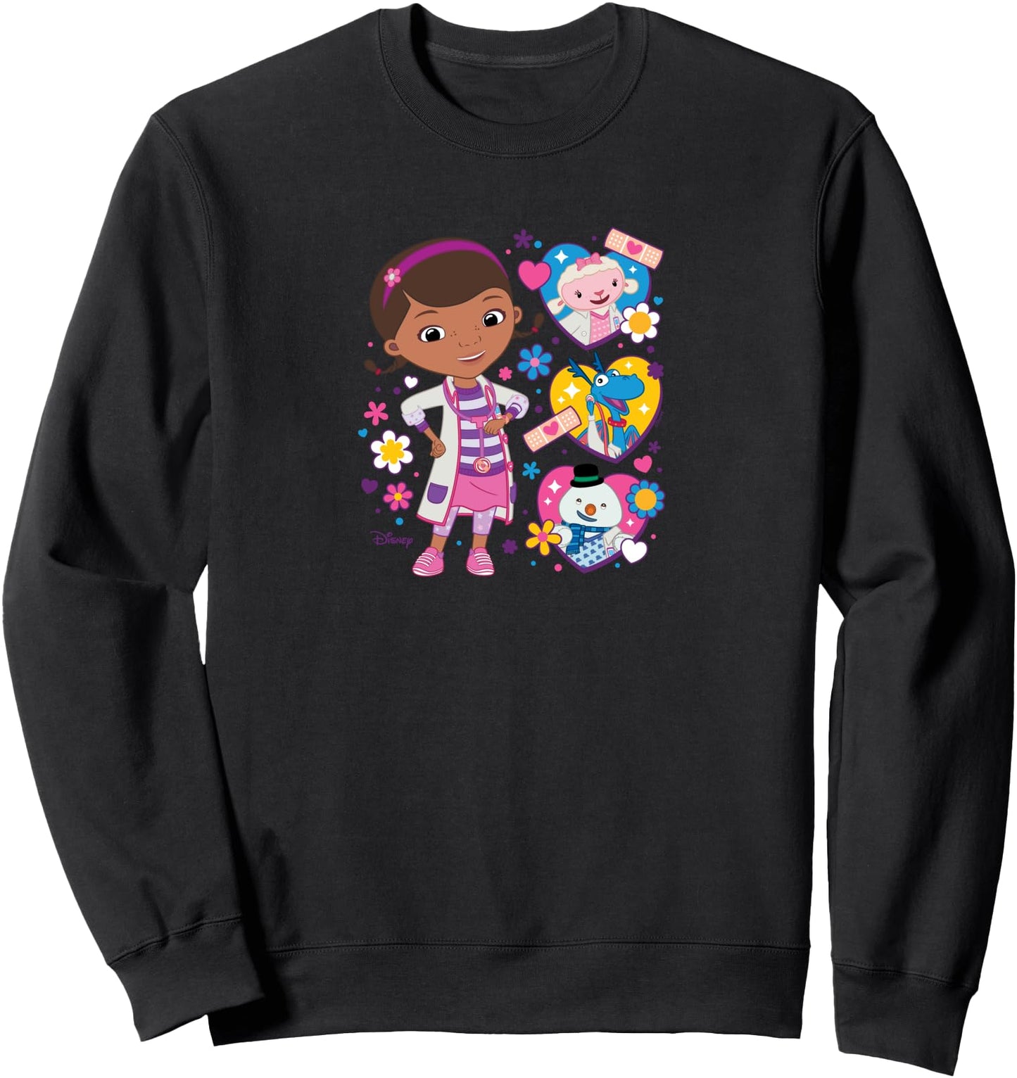 Disney Doc Mc Stuffins - Doc With Friends Hearts Sweatshirt