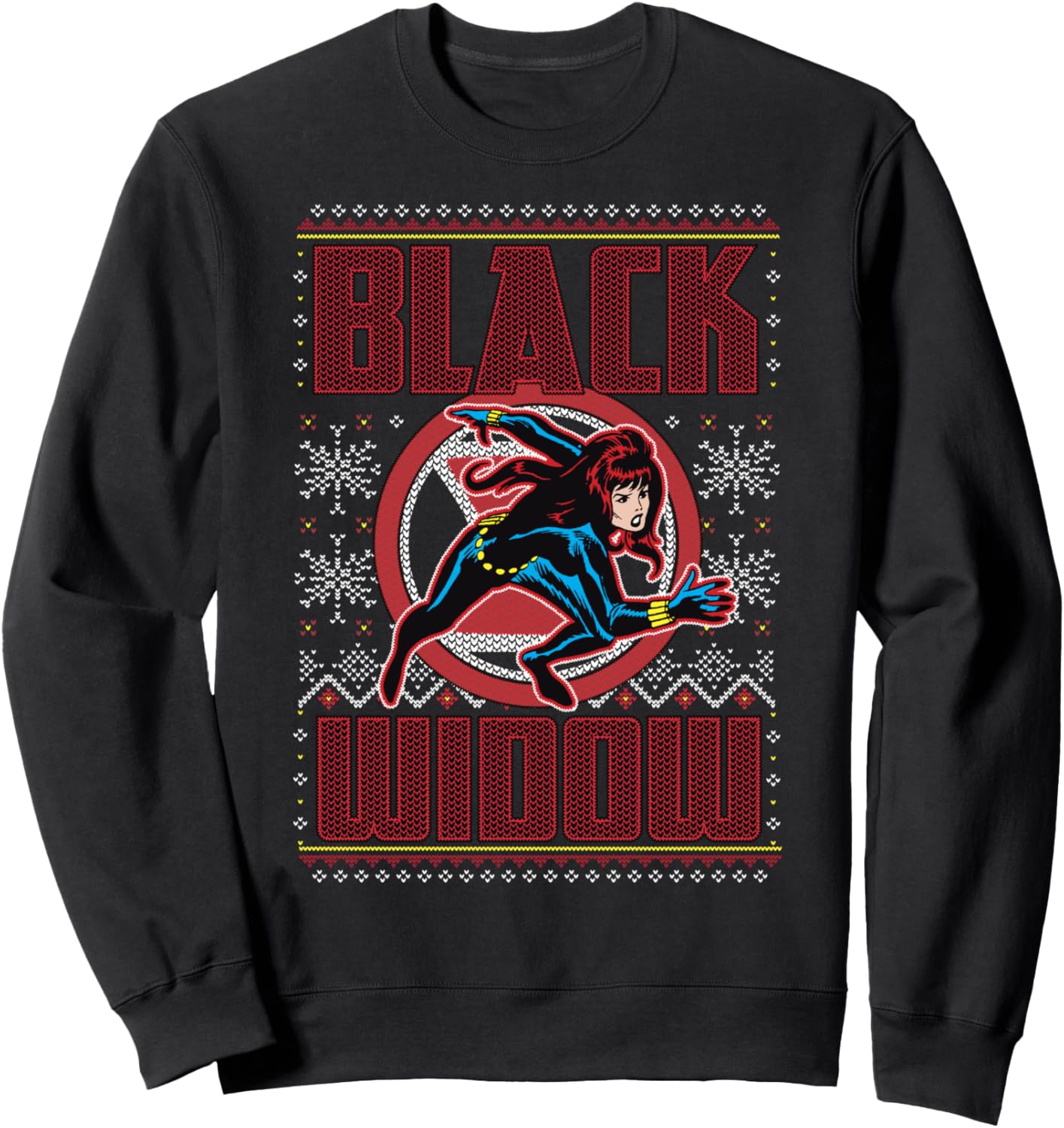 Marvel Black Widow Ugly Christmas Sweater Sweatshirt Sweatshirt
