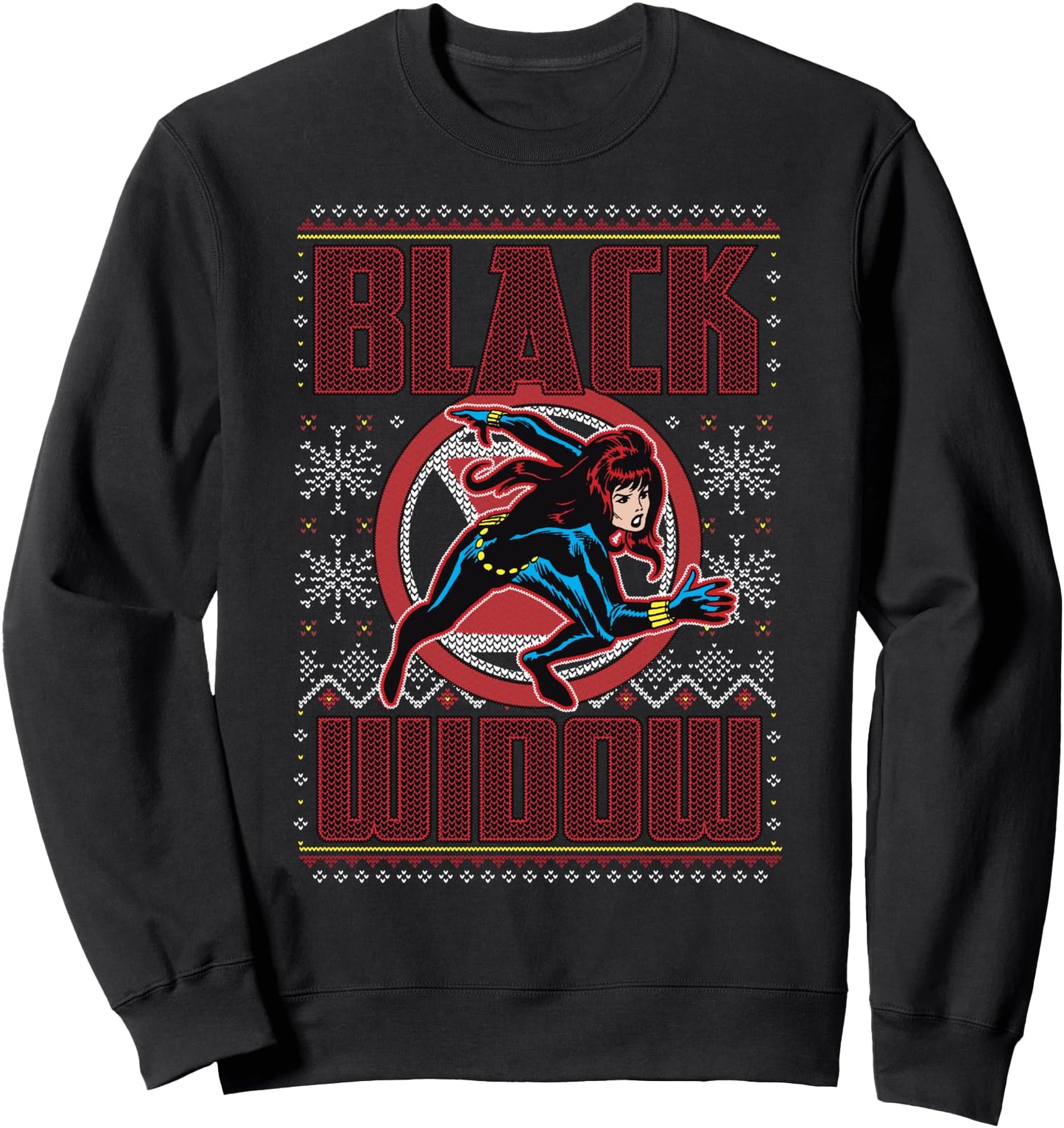 Marvel Black Widow Ugly Christmas Sweater Sweatshirt Sweatshirt