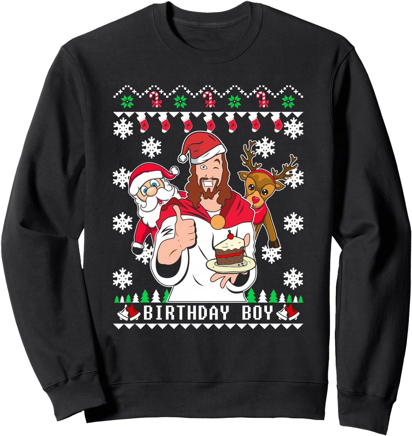 Birthday Boy Men Women Funny Ugly Christmas Sweatshirt