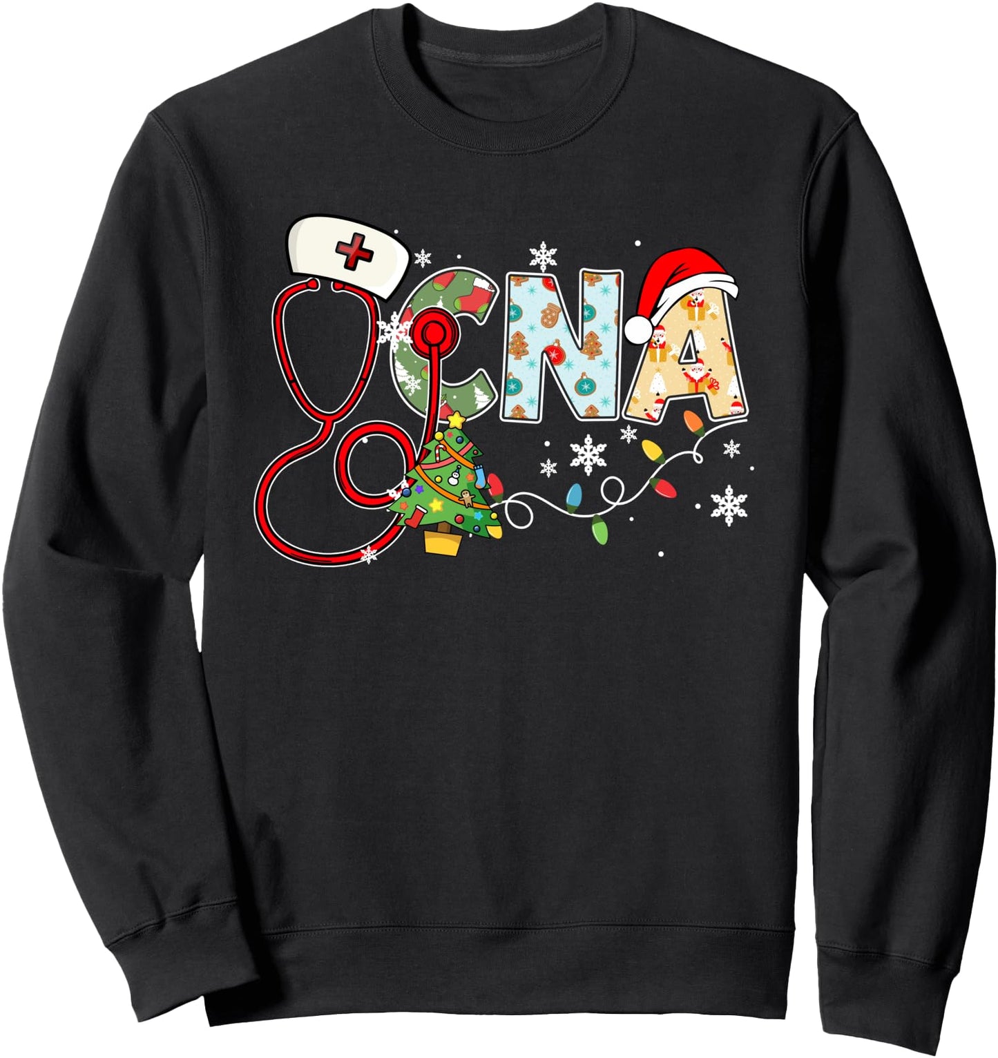 Groovy ER CNA Nurse Winter For Funny Women Christmas CNA Sweatshirt