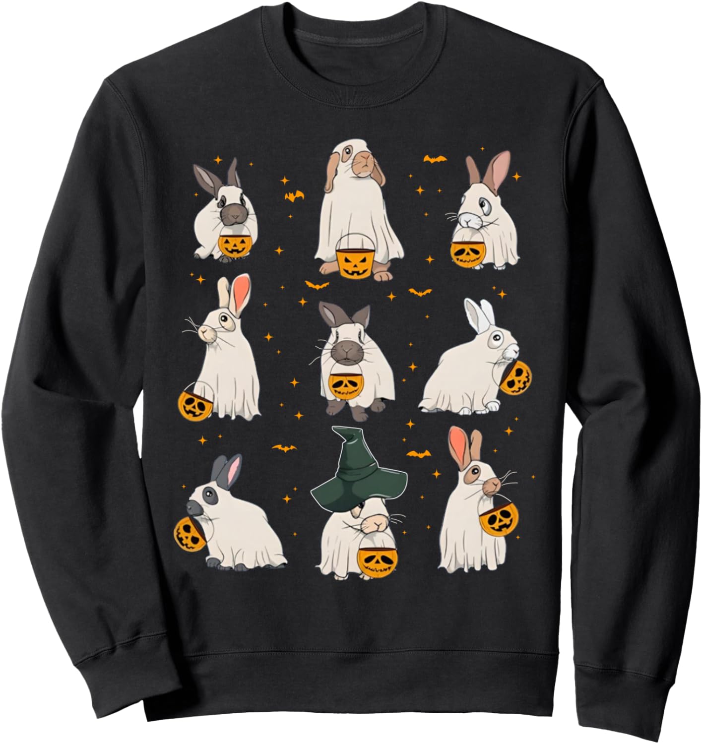 Cute Fall Bunny Ghost Costume Rabbit Lover Spooky Season Sweatshirt