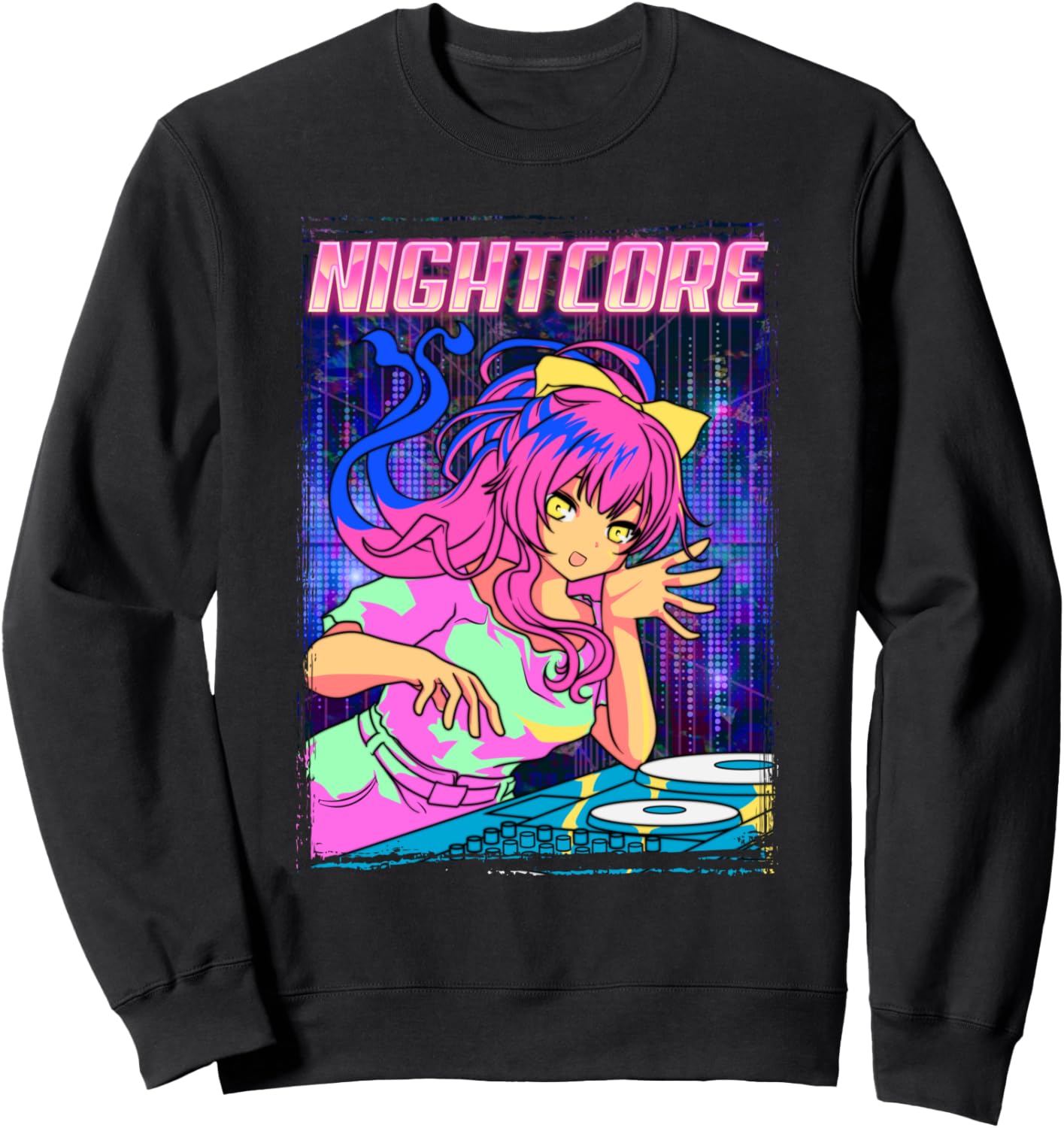 Aesthetic Nightcore Japanese Music Anime Girl Manga EDM Sweatshirt