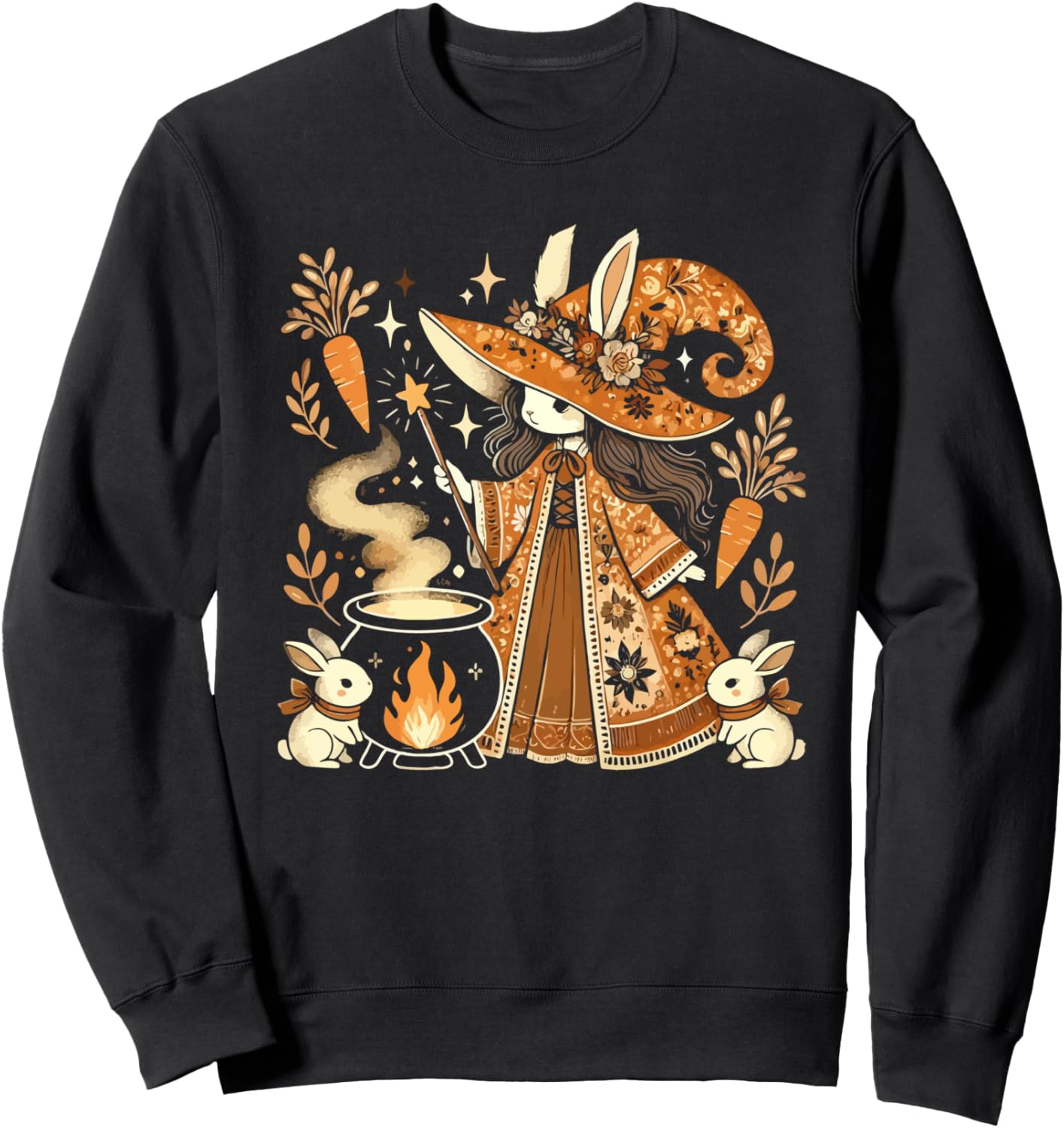 Halloween Witch Rabbit Bunny Witches Halloween Broom Sweatshirt