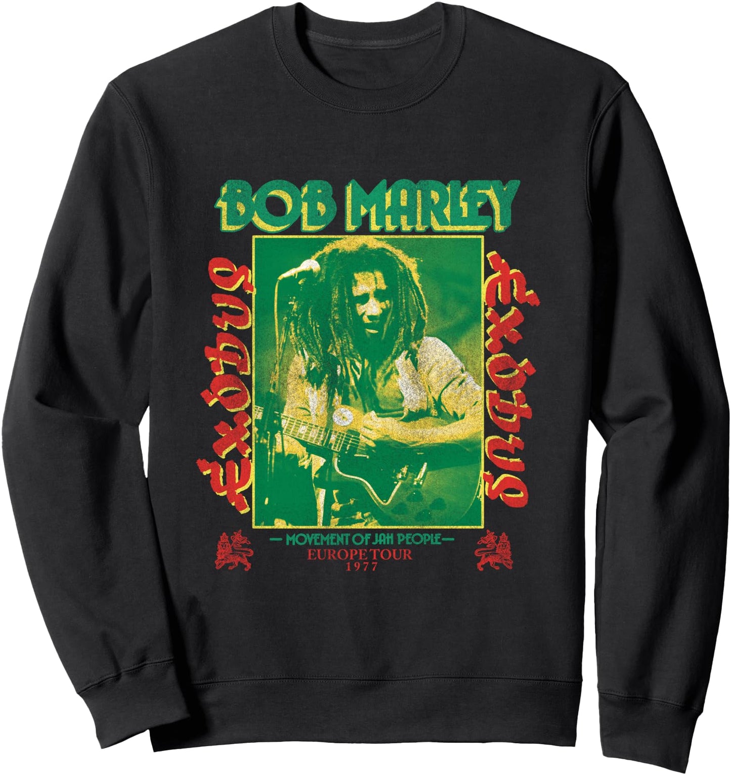 Bob Marley Exodus Movement of Jah People Guitar Black Sweatshirt