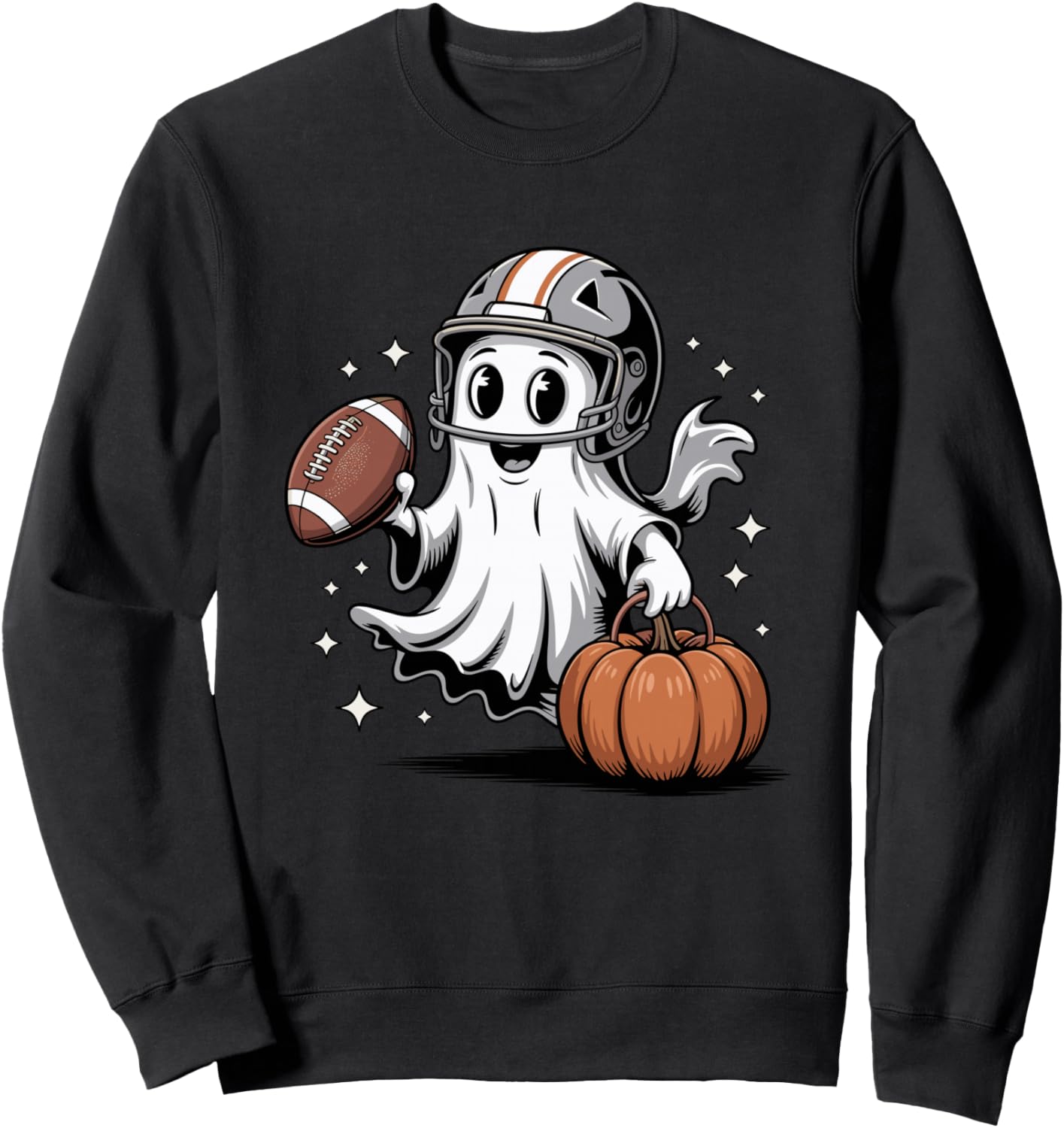 Ghost Playing Football Halloween Ghost Football Game Day Sweatshirt