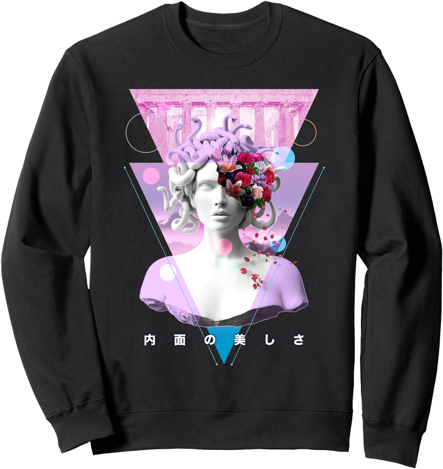 Vaporwave Medusa Statue Aesthetic Art Retro Japanese Otaku Sweatshirt