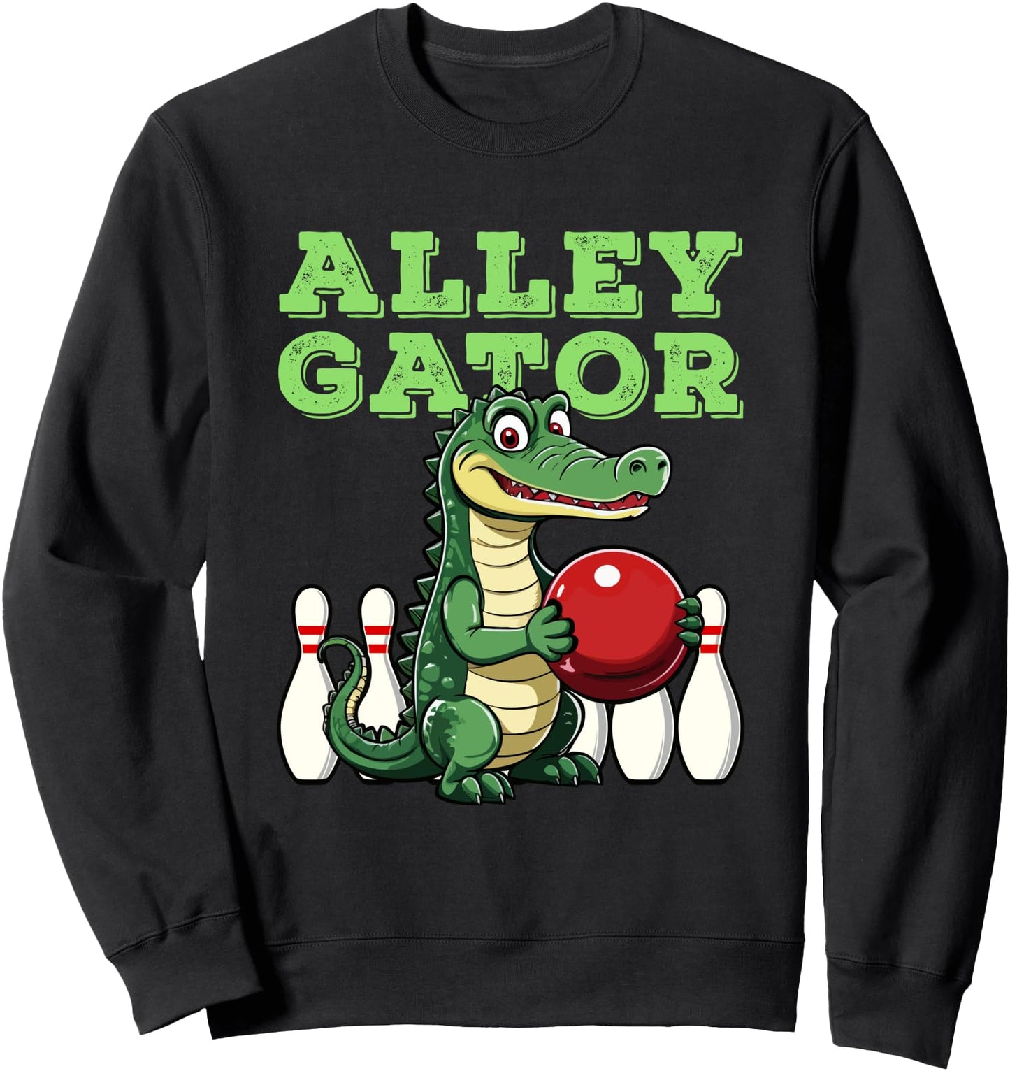 Alley Gator Bowling Bowler Team League Sweatshirt