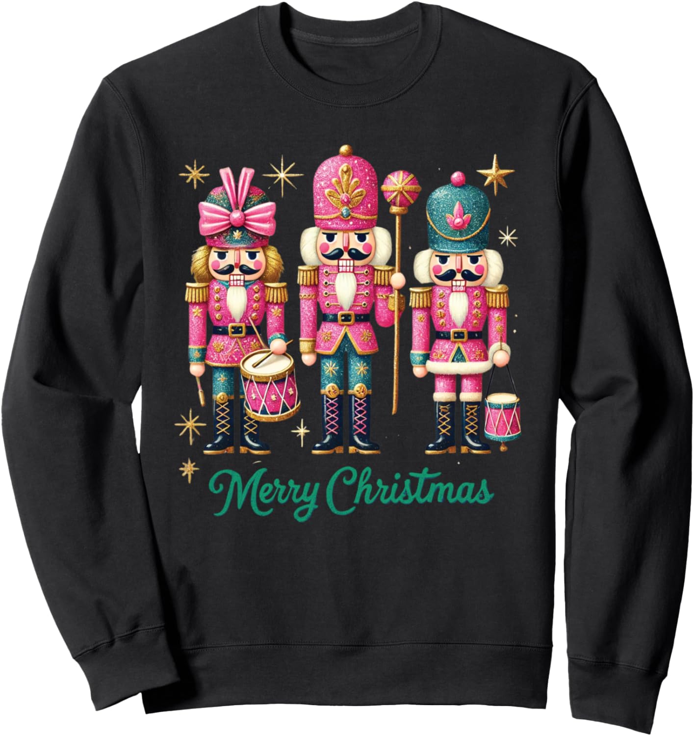 Merry Christmas Pink Nutcracker Fantasy Sweatshirt