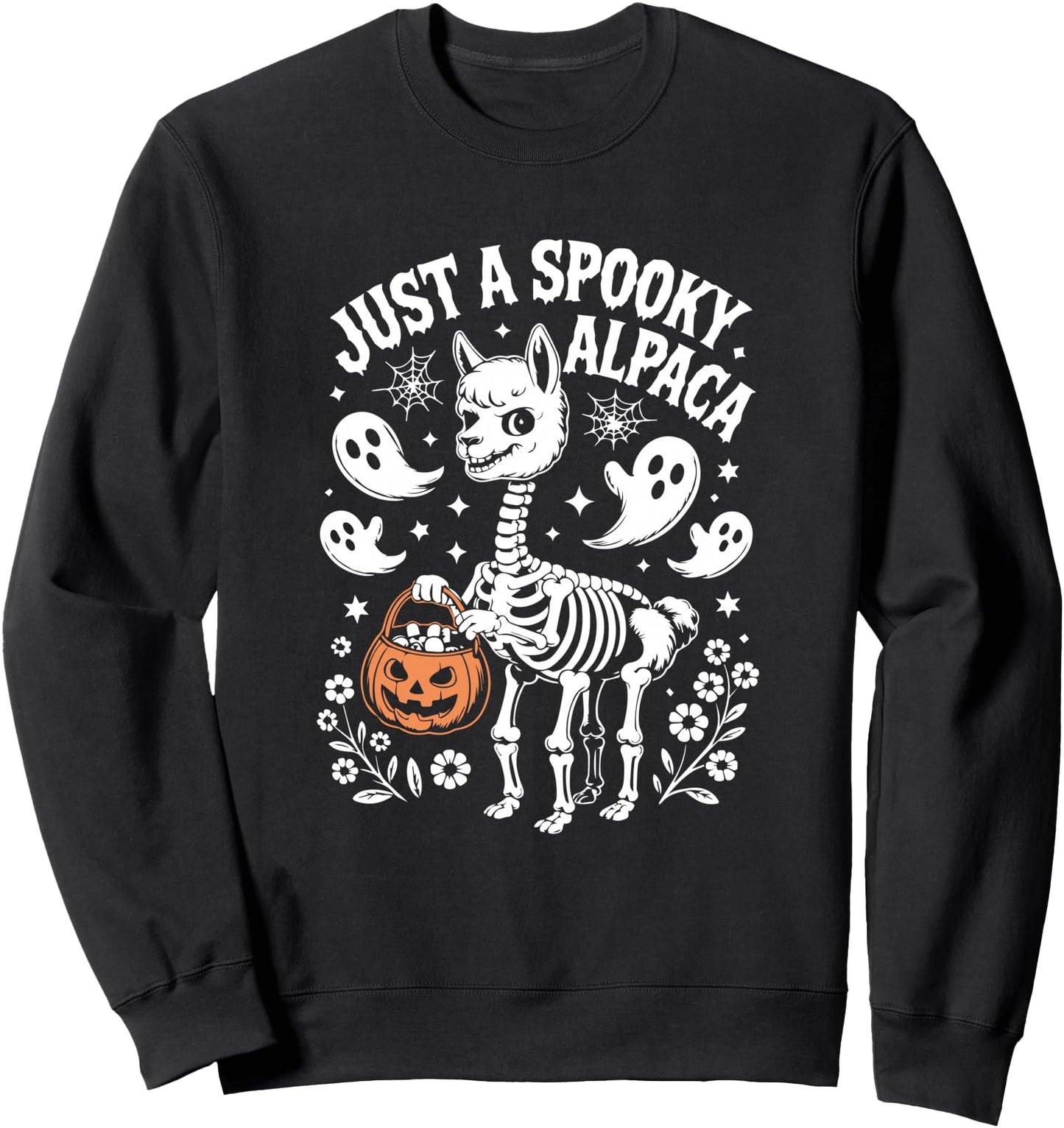 Just A Spooky Alpaca Funny Cute Halloween Costume Sweatshirt