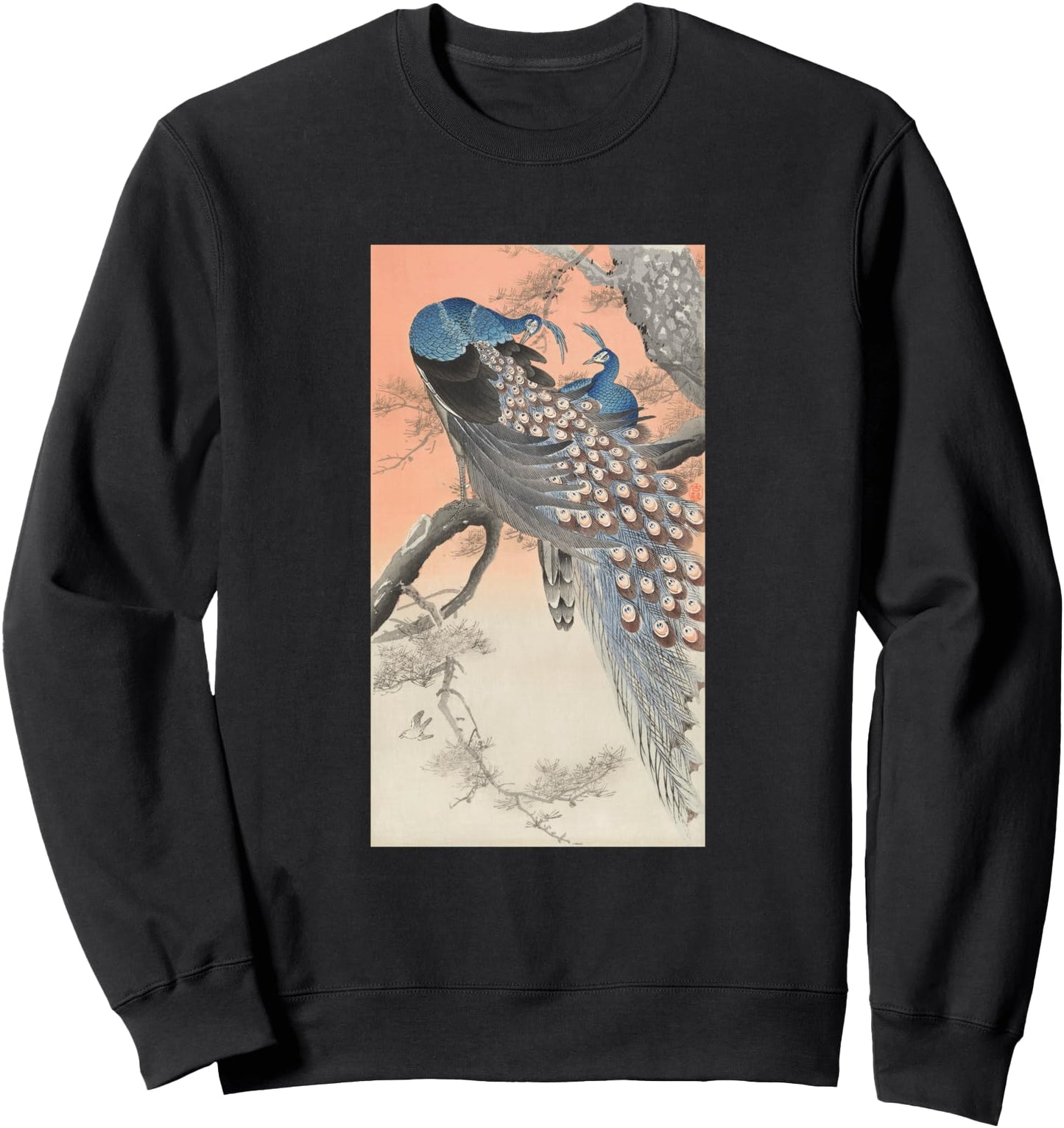 Vintage Two Peacocks Birds by Ohara Koson Japanese Art Sweatshirt