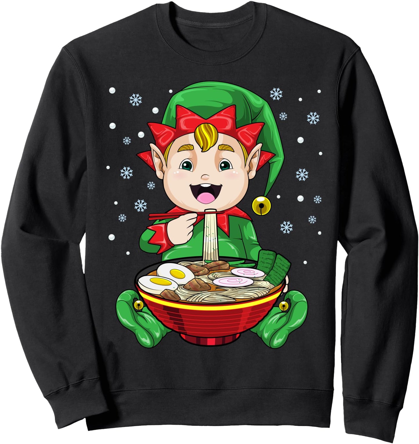 Elf Ramen Christmas Noodles Xmas Japanese Food Anime Sweatshirt