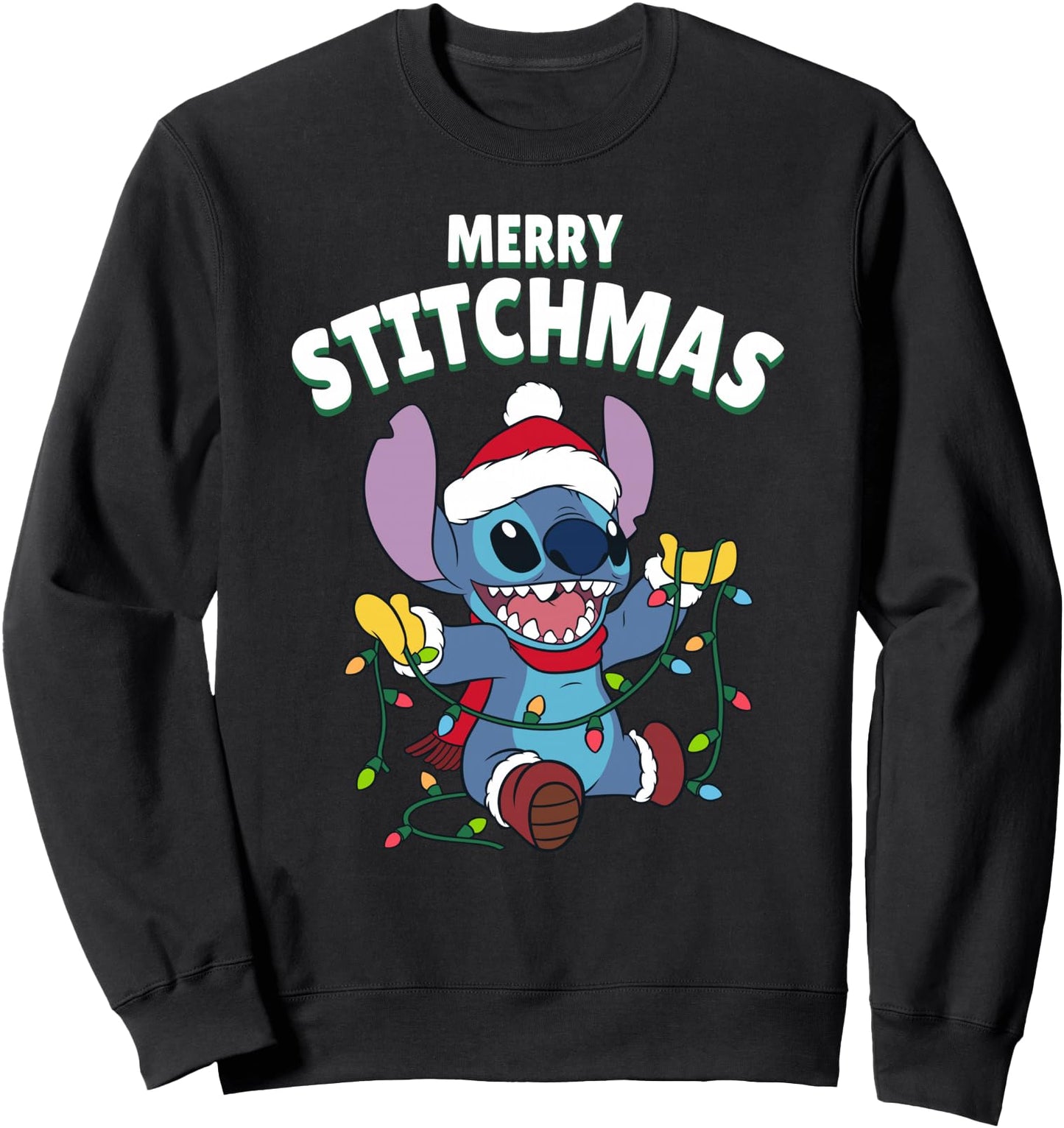 Disney Lilo & Stitch Christmas Merry Stitchmas Tangled Sweatshirt