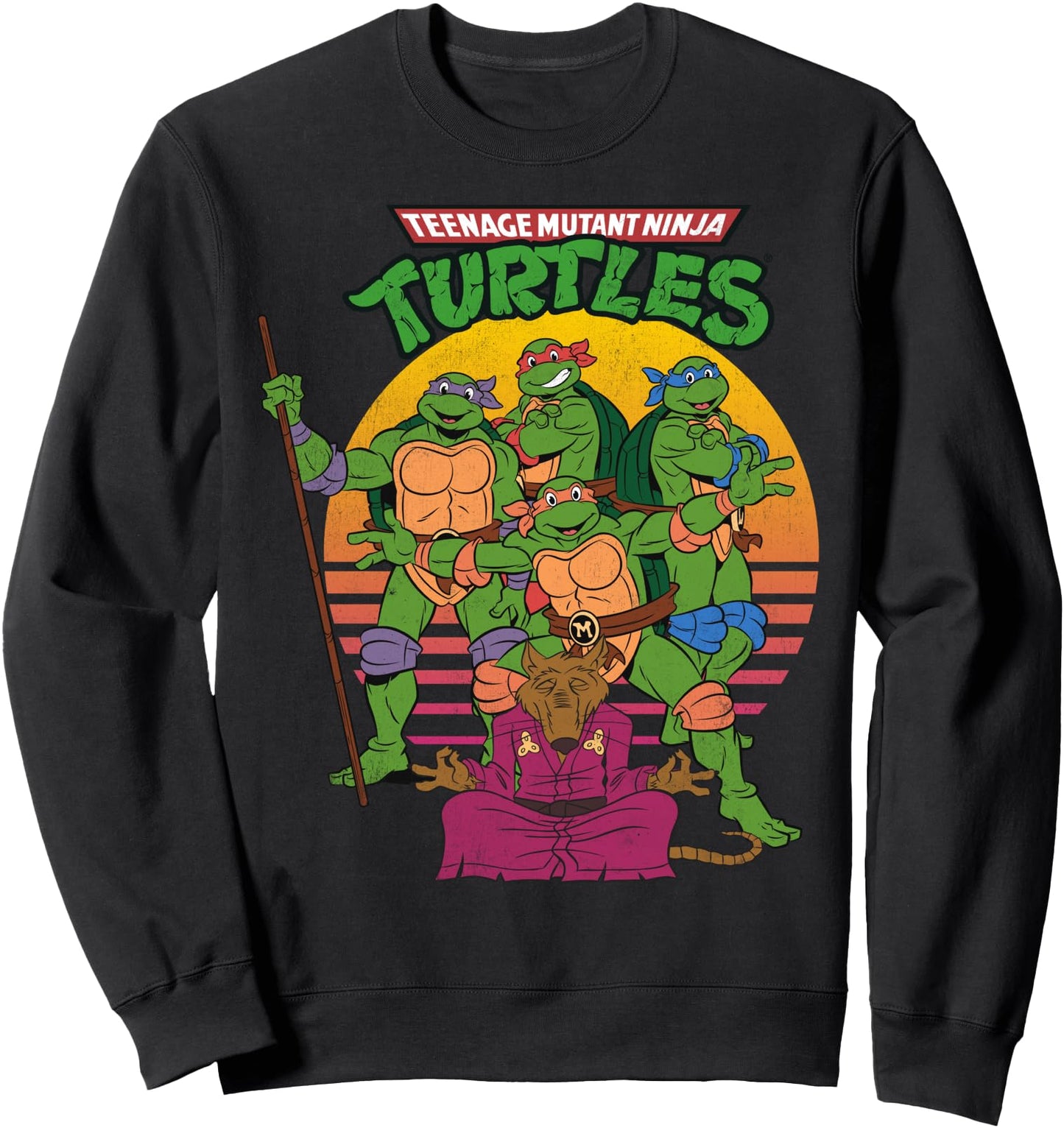 Teenage Mutant Ninja Turtles Retro Sun Group Sweatshirt Sweatshirt