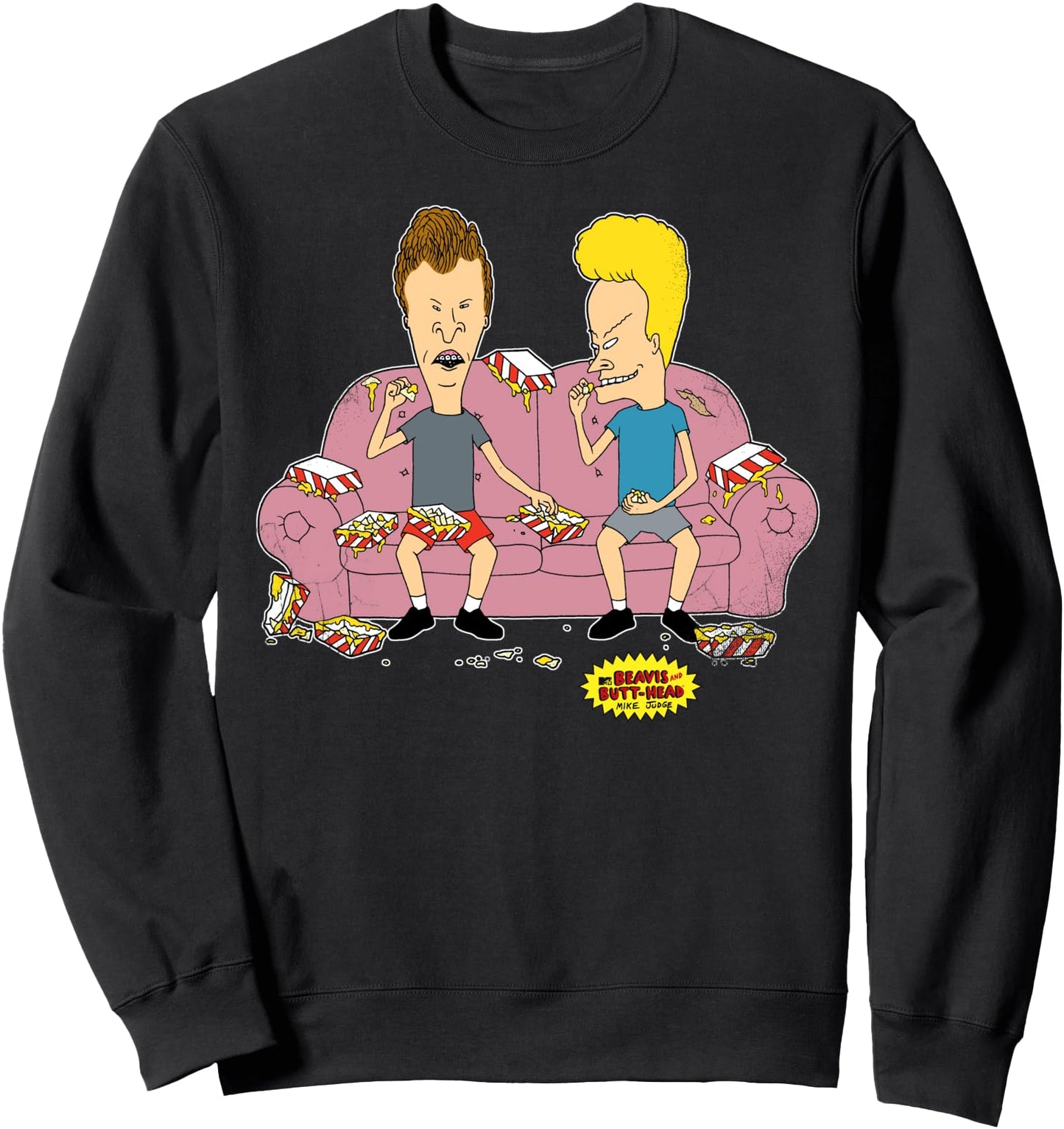 Beavis and Butt-Head Nachos On The Couch Sweatshirt