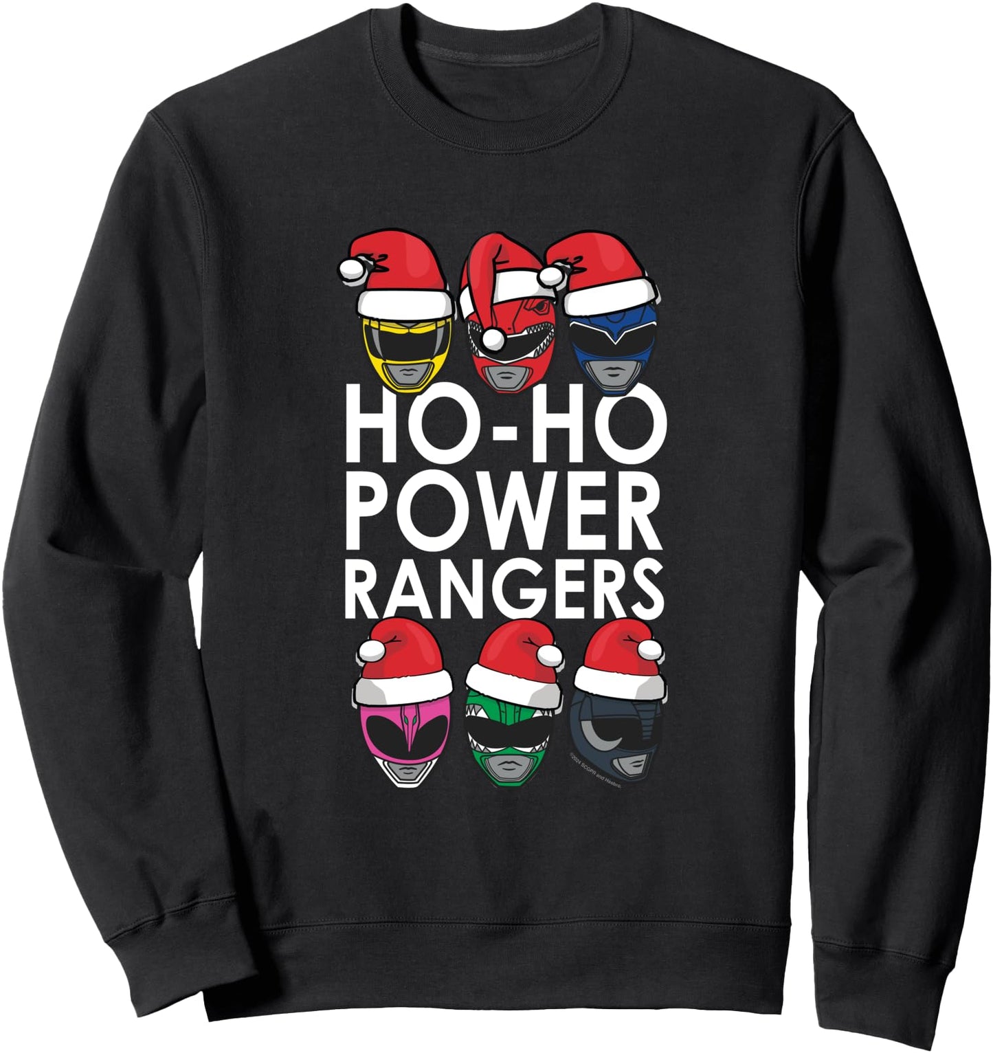 Power Rangers Christmas Hat Heads Ho Ho Sweatshirt