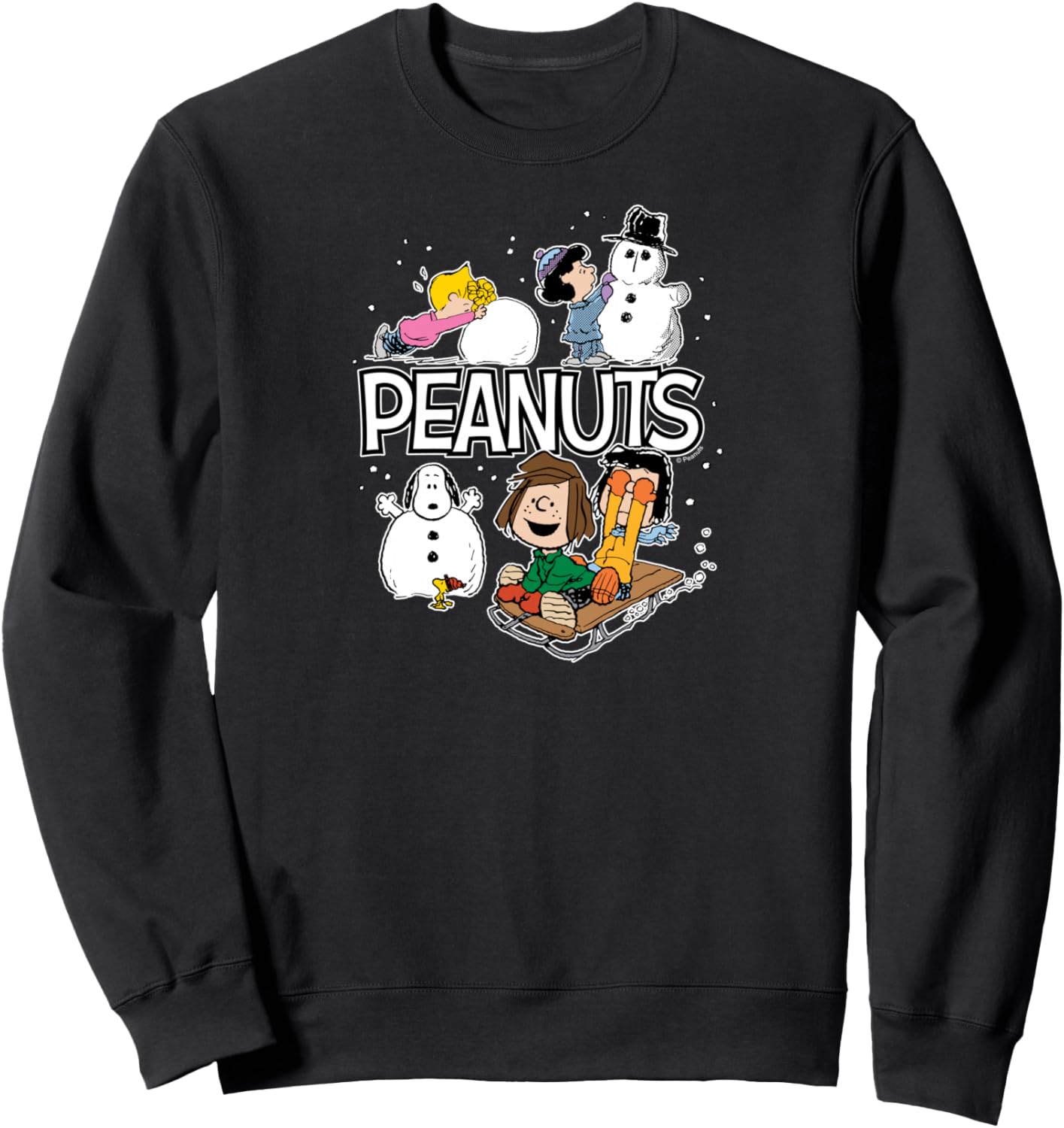 Peanuts Gang Winter Fun Snow Day Design Sweatshirt