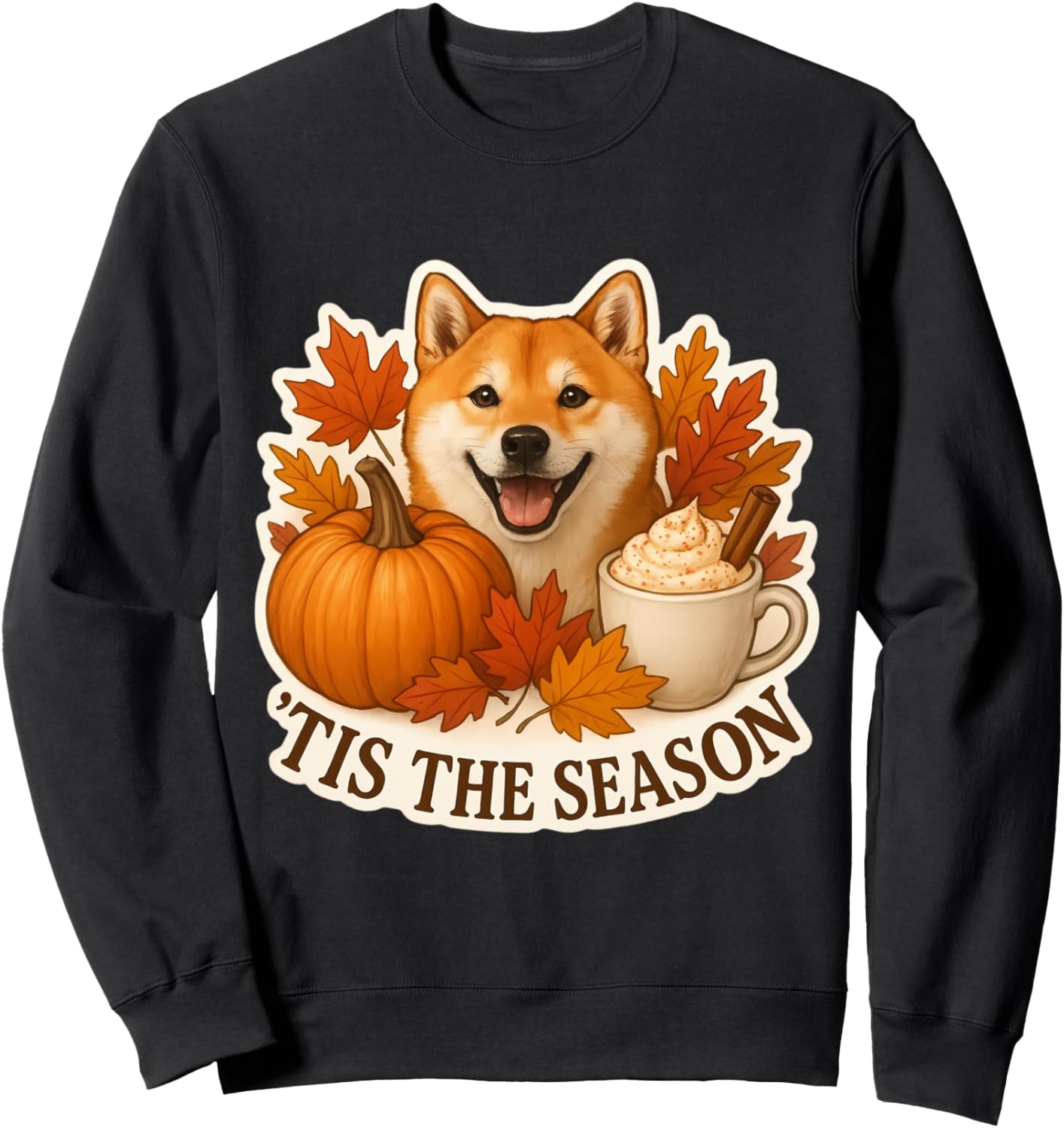 Tis The Season Shiba Inu Dog Fall Autumn Pumpkin Spice Latte Sweatshirt