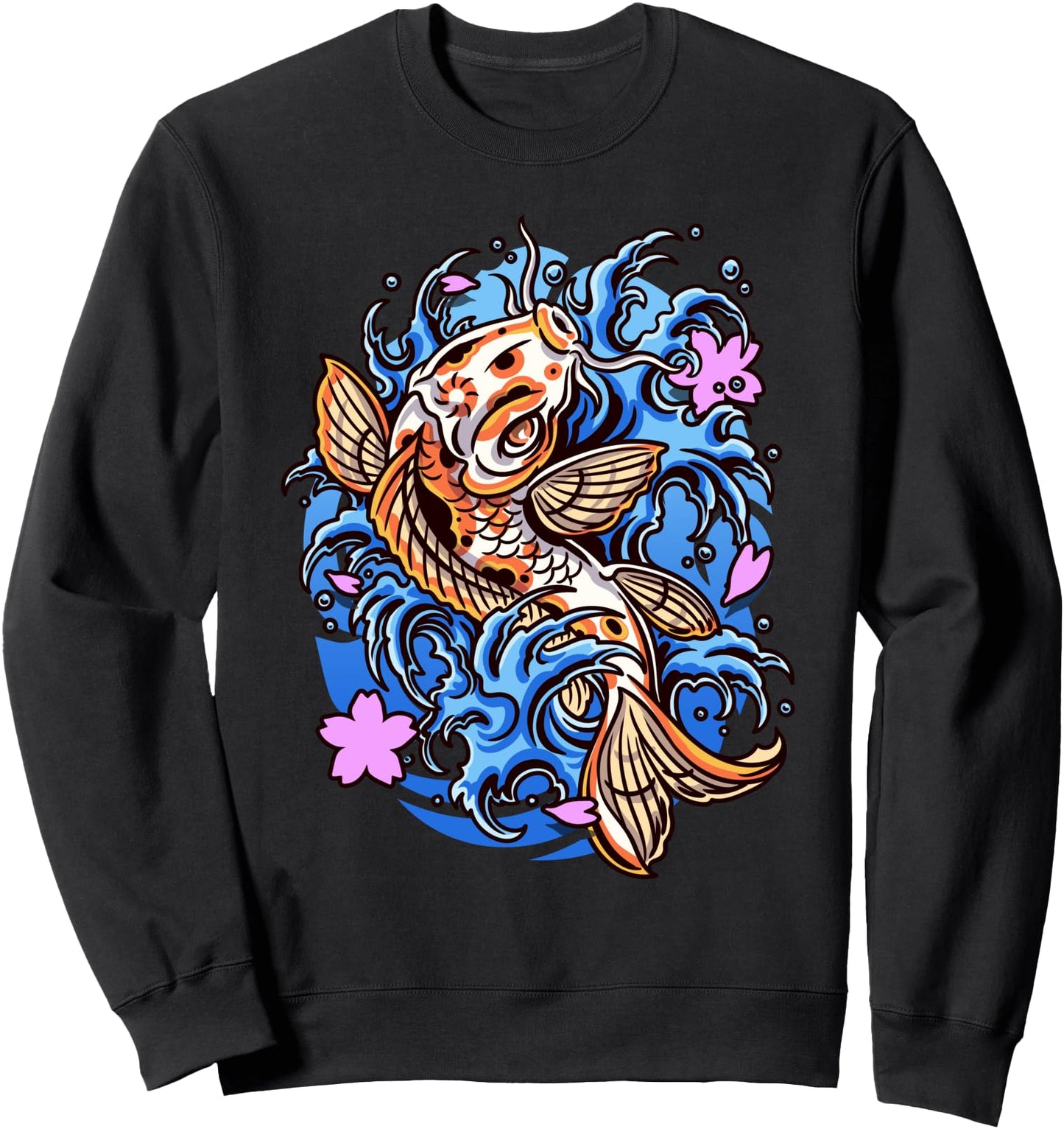Koi Fish Tattoo Art Style Japanese Fish Sweatshirt