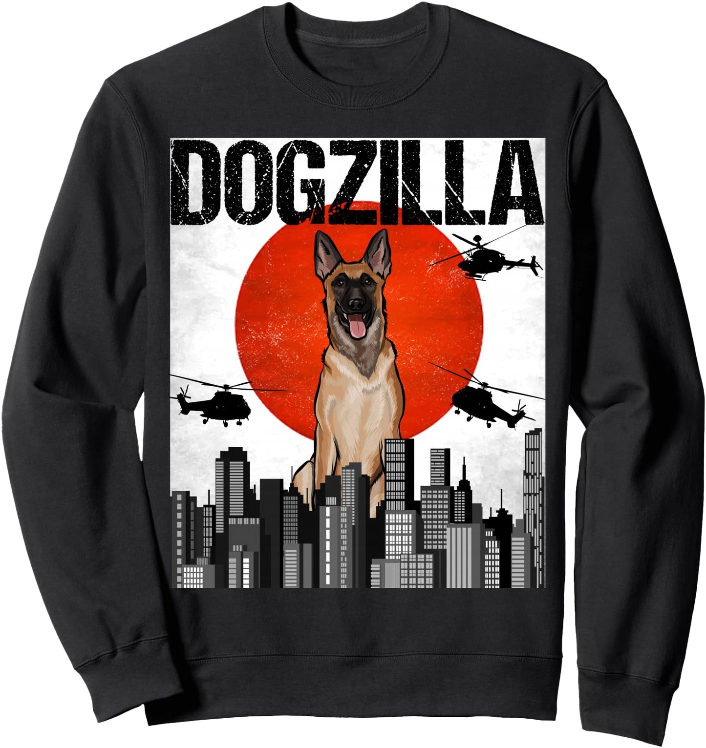 Funny Vintage Japanese Dogzilla Belgian Malinoi Sweatshirt