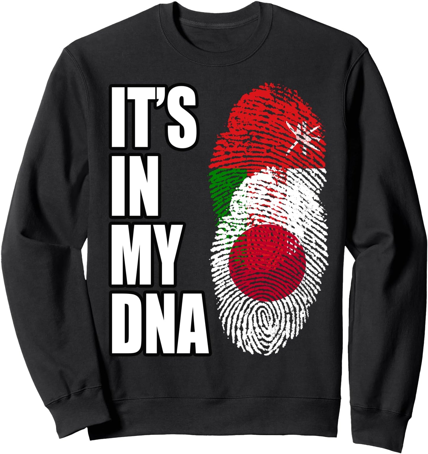 Omani And Japanese Vintage Heritage DNA Flag Sweatshirt
