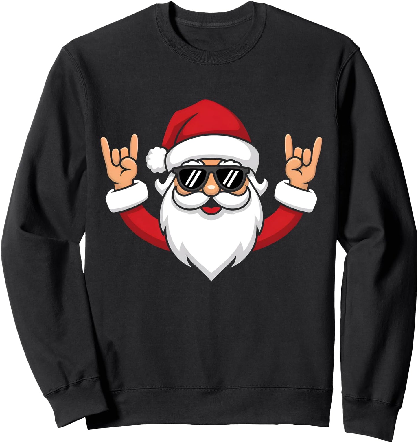 Christmas Santa Rock Funny Santa Claus Xmas Rocker Sweatshirt