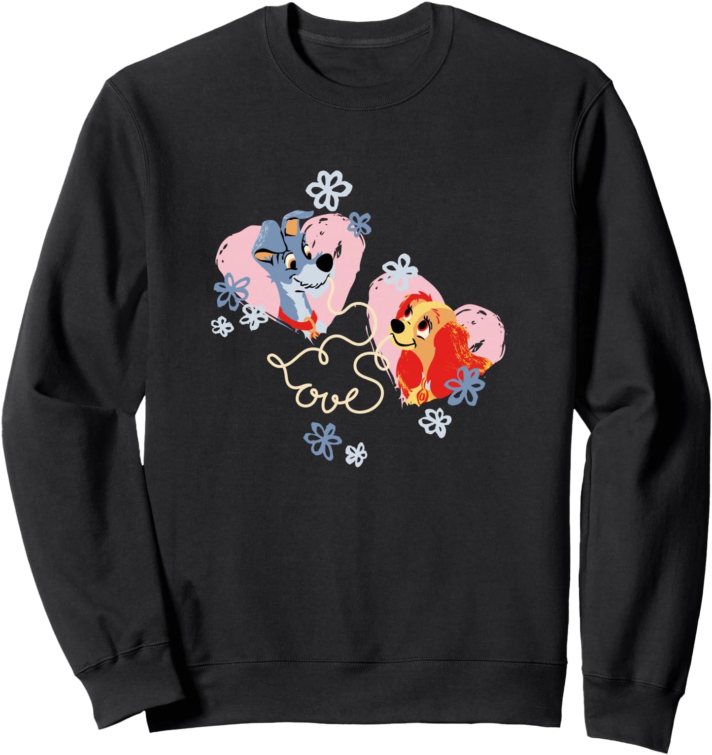 Disney Lady and the Tramp Valentine's Day Love Spaghetti Sweatshirt