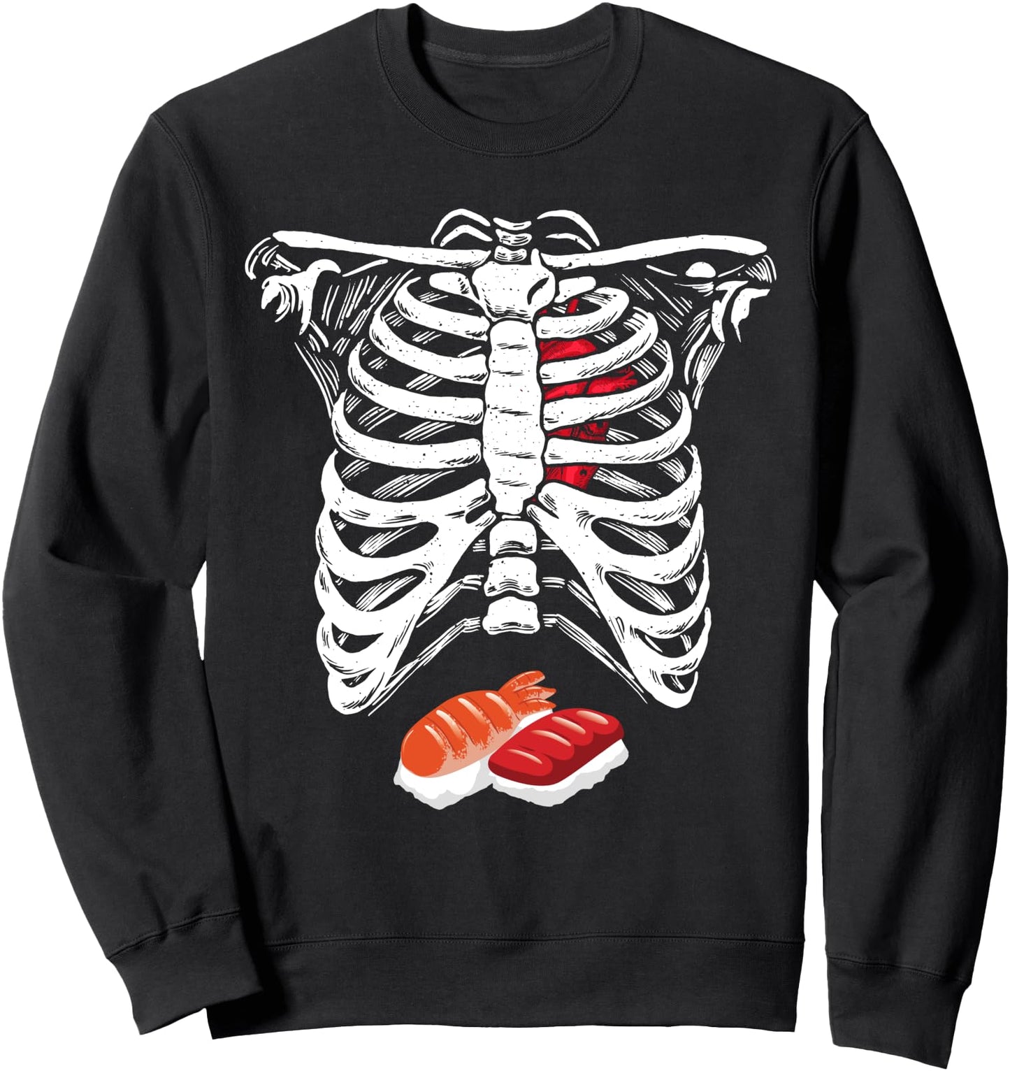 Skeleton Sushi Halloween Sushi Lover Scary Japanese Food Sweatshirt