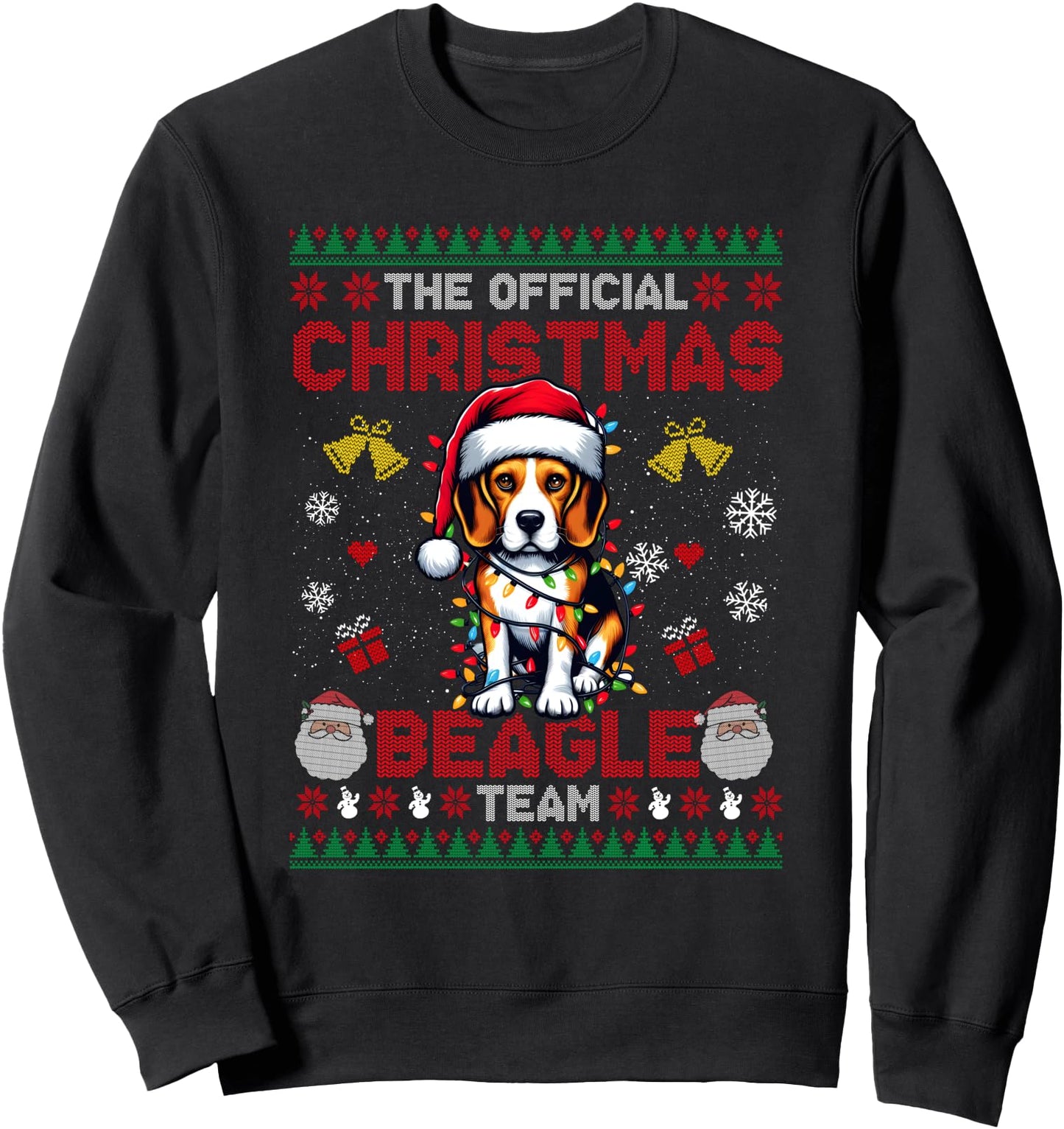 The Official Christmas Beagle Team Ugly Xmas Dog Sweatshirt