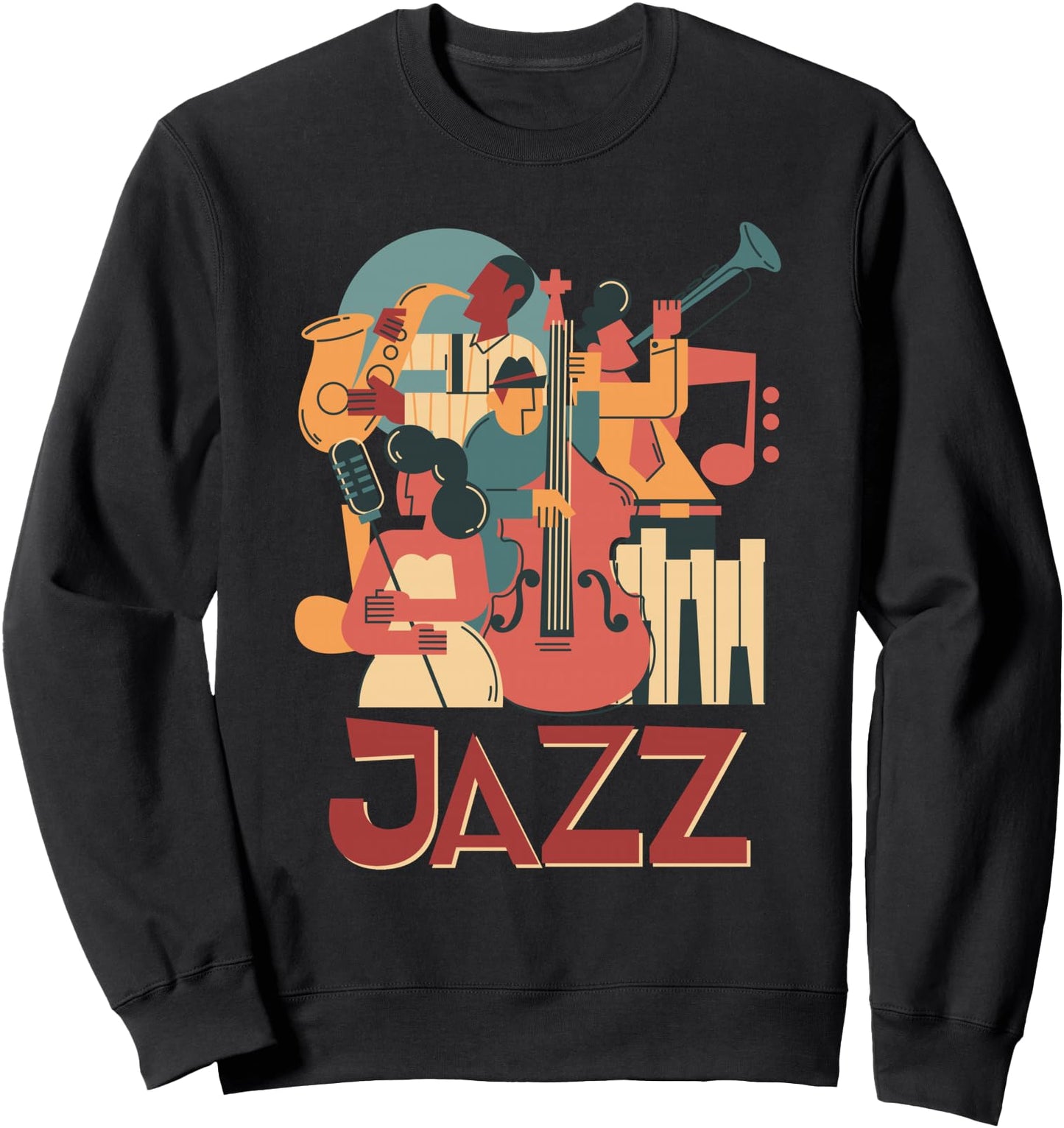 Jazz Musicians Orchestra Playing On Stage Smooth Jazz Sweatshirt