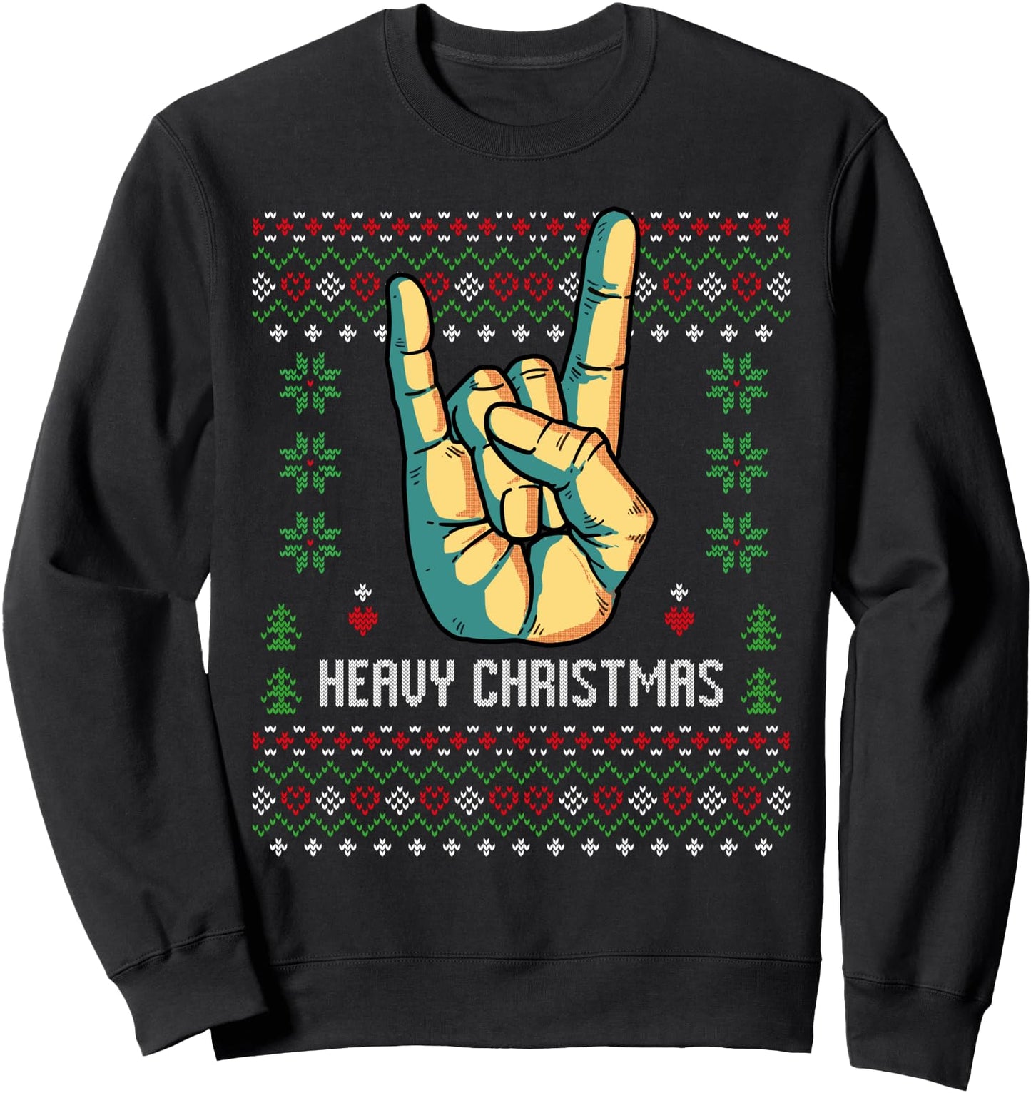 Heavy Christmas Death Metal Ugly Xmas Sweater Heavy Metal Sweatshirt