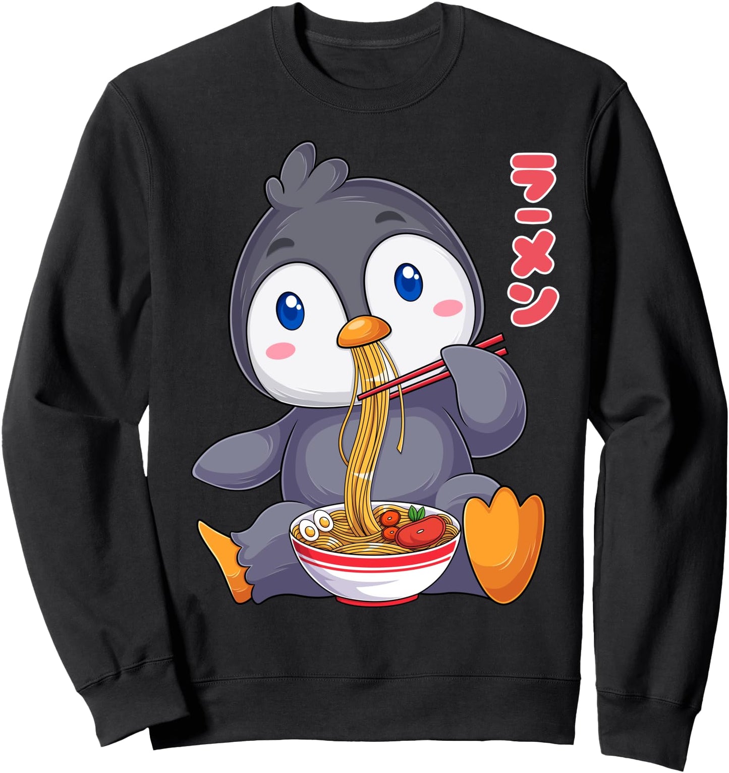 Kawaii Penguin Ramen Noodles Japanese Anime Noodle Soup Sweatshirt