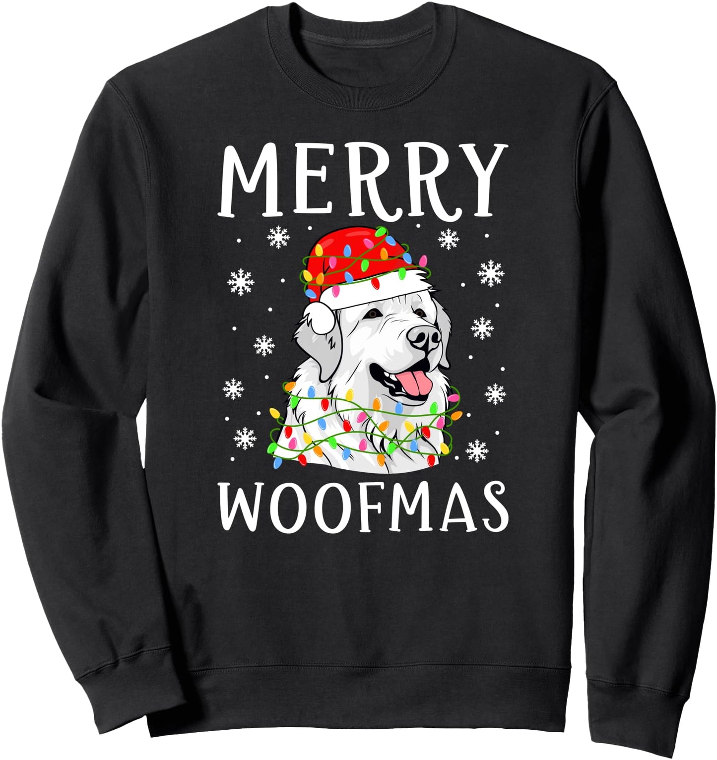 Merry Woofmas Great Pyrenees Christmas Pyrenees Dog Xmas Sweatshirt