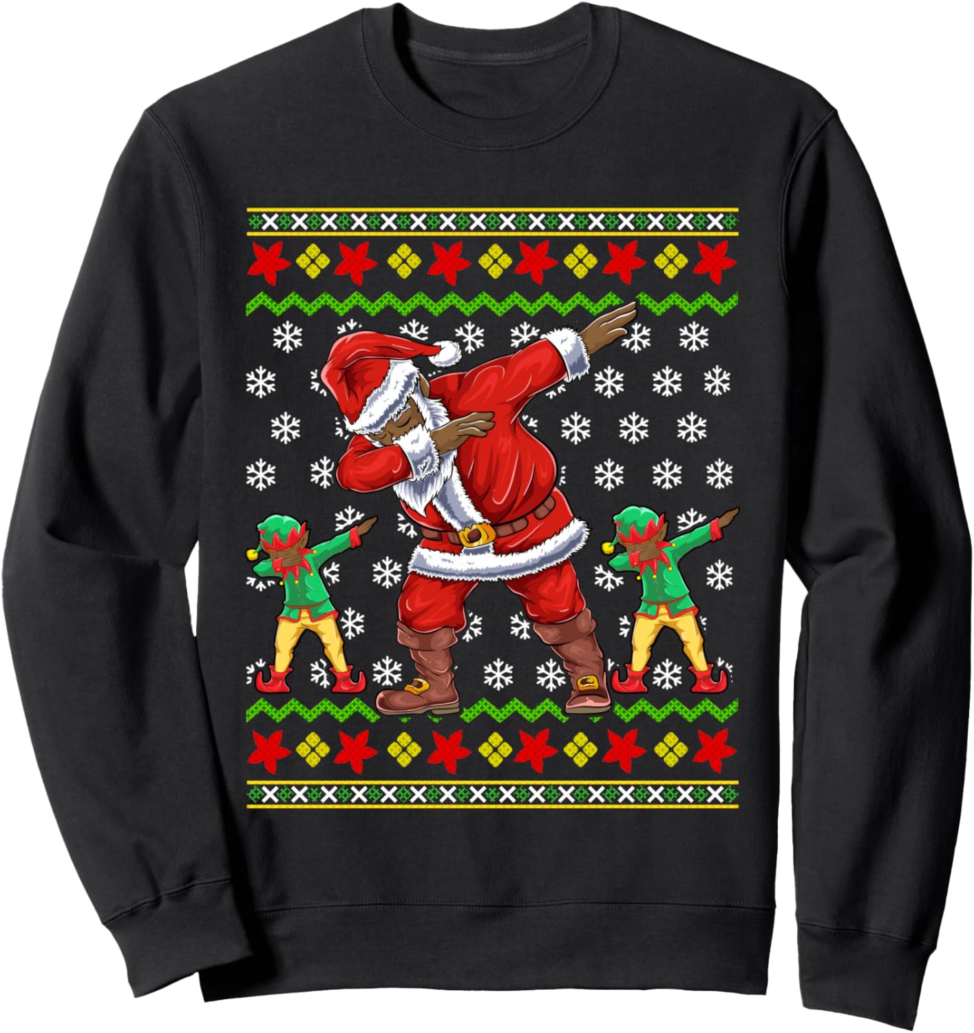 Christmas Black African American Santa Claus Sweatshirt