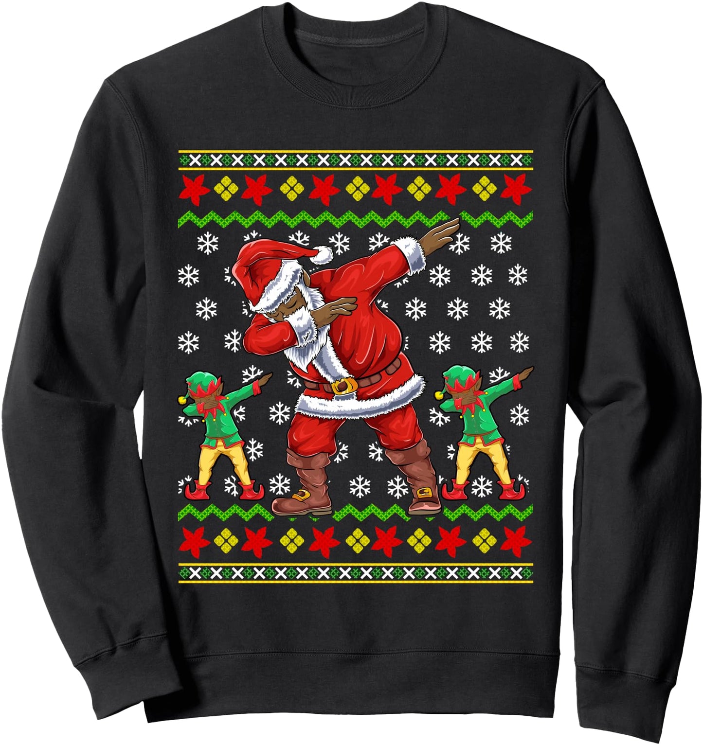 Christmas Black African American Santa Claus Sweatshirt