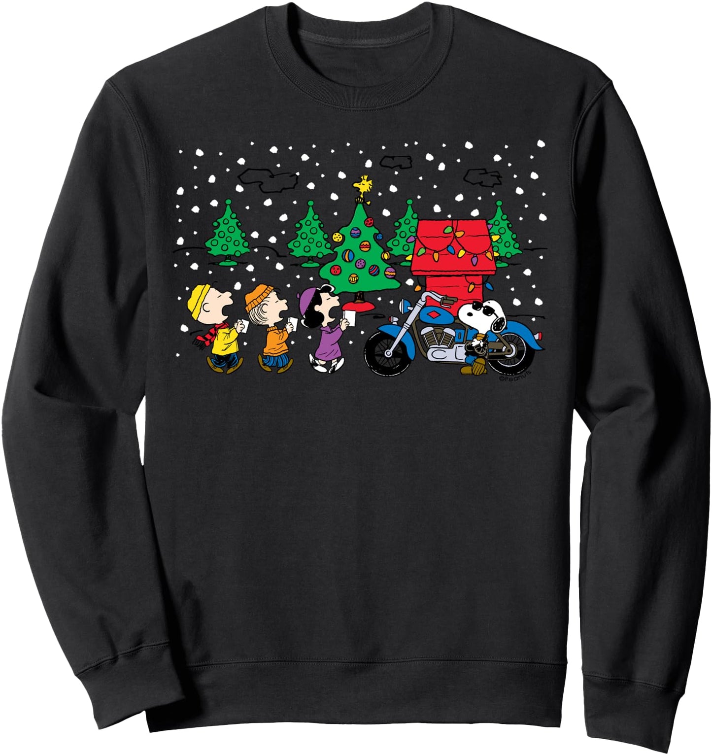 Peanuts Snoopy Cool Caroling Long Sleeve Sweatshirt Sweatshirt