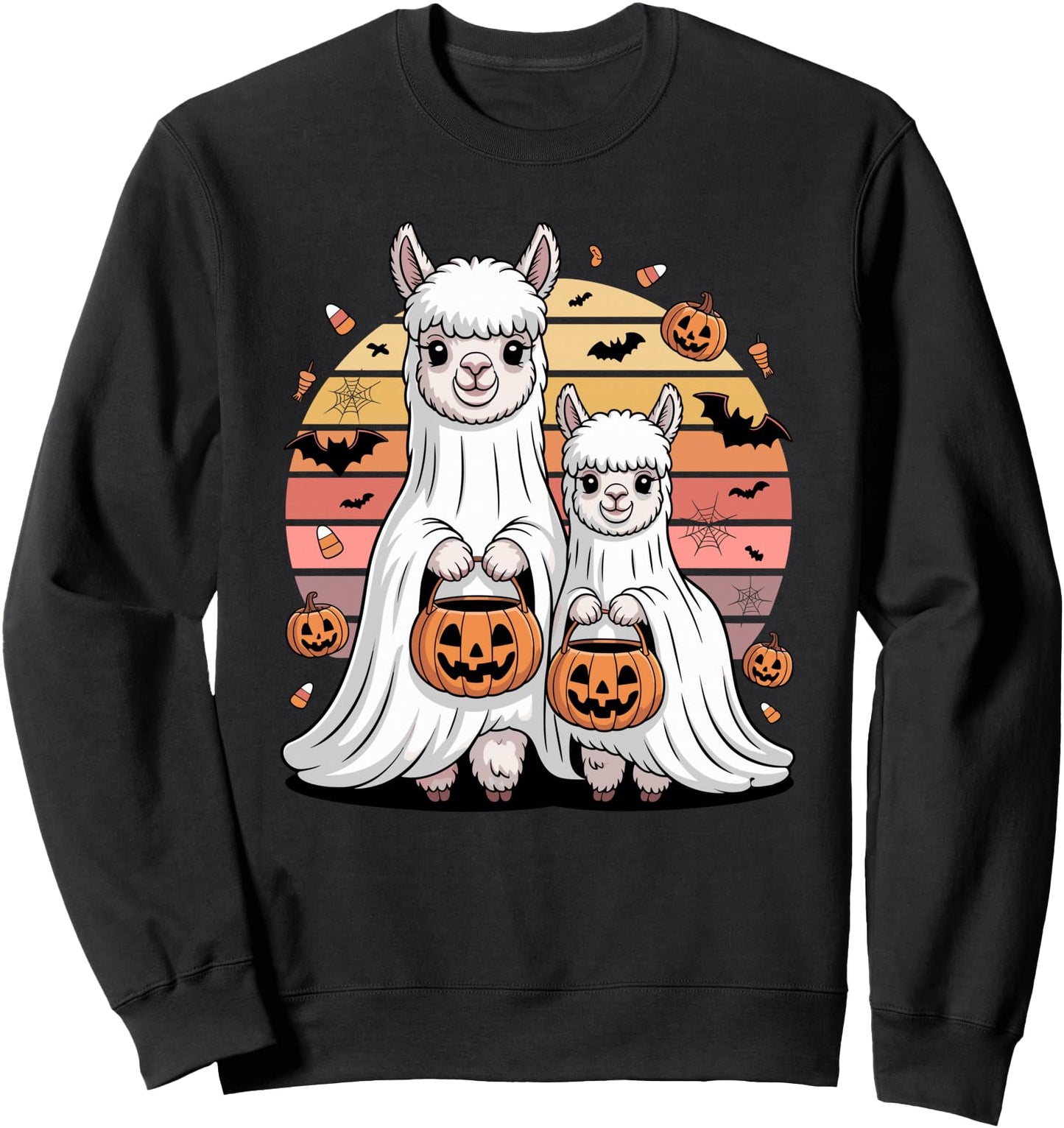 Halloween Alpaca Ghost Alpacas Sweatshirt