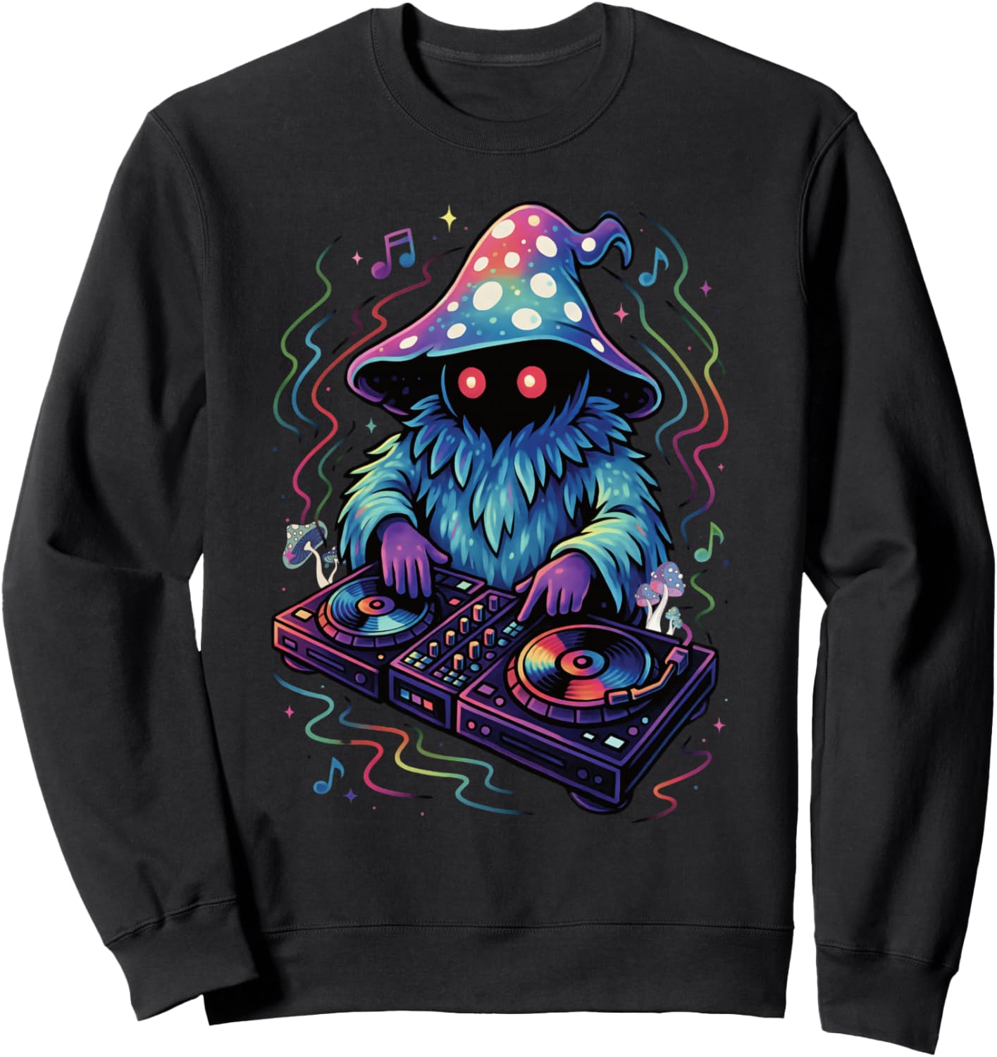 EDM Rave Outfits Festival Electronic Music Graphic Trippy DJ Sweatshirt